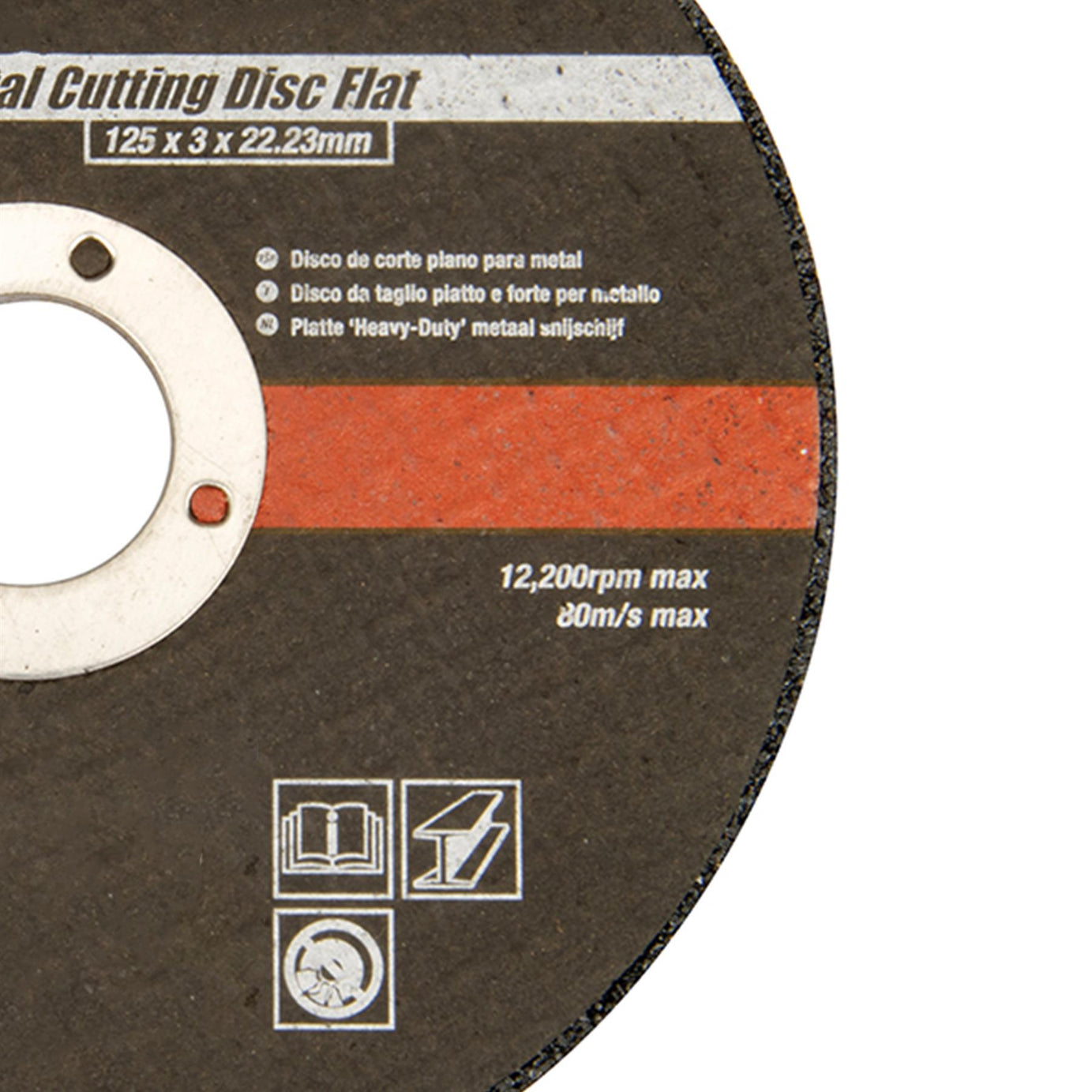 125 X 3 X 22.23mm Sanding Sheet Discs-Hole Punch Aluminium Oxide Hook Loop