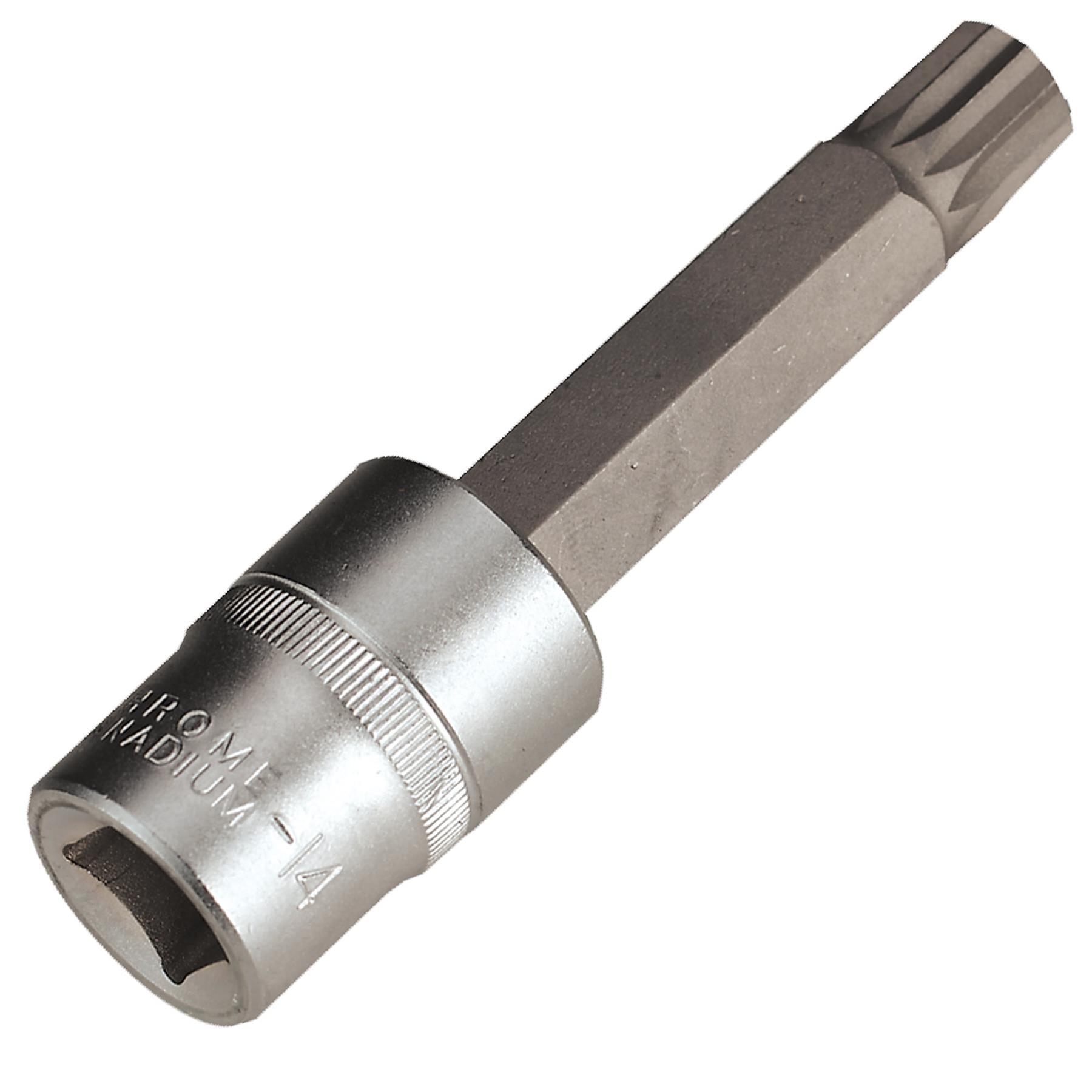 Sealey Spline Socket Bit M14 Long 1/2"Sq Drive