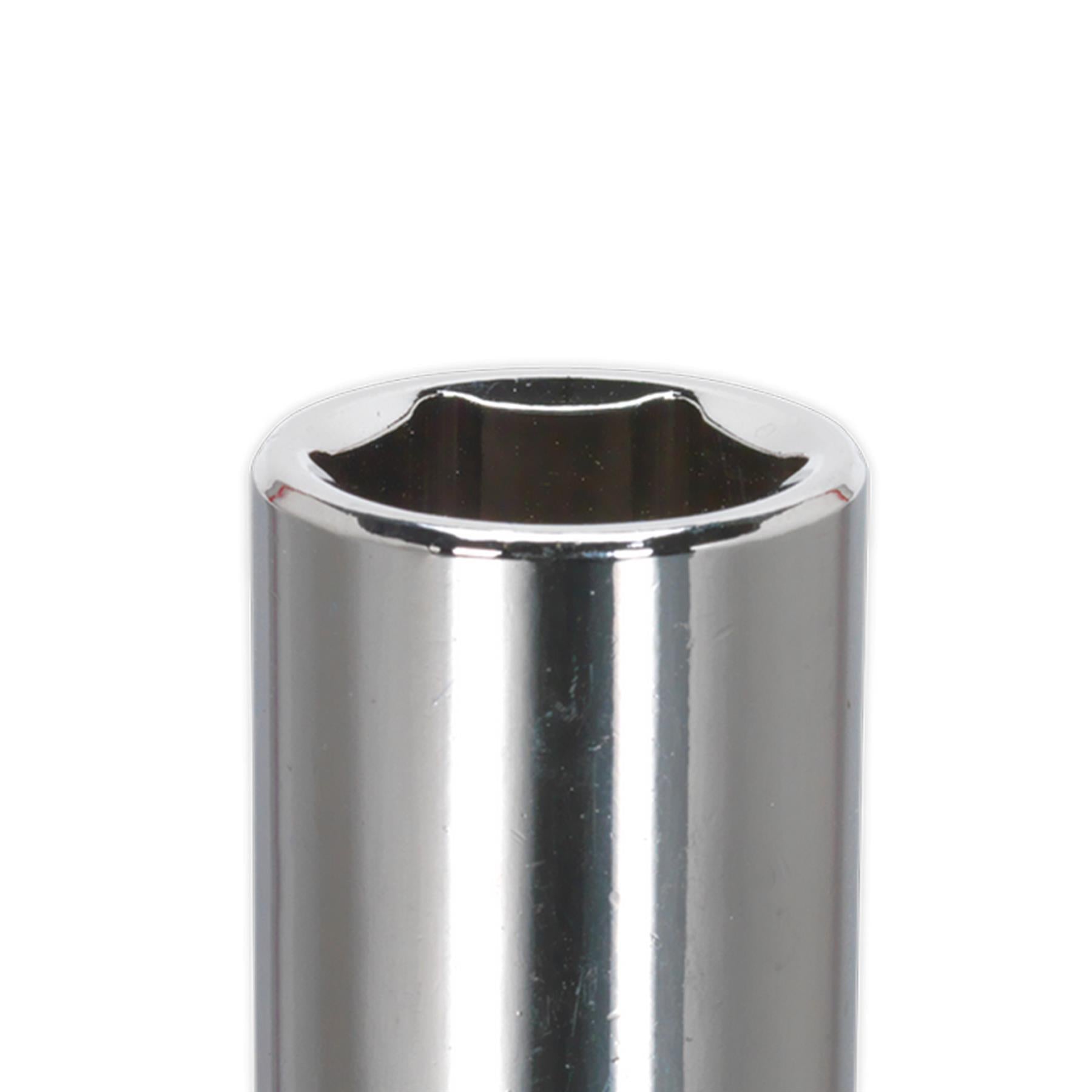 Sealey WallDrive Socket 18mm Deep 3/8"Sq Drive Fully Polished