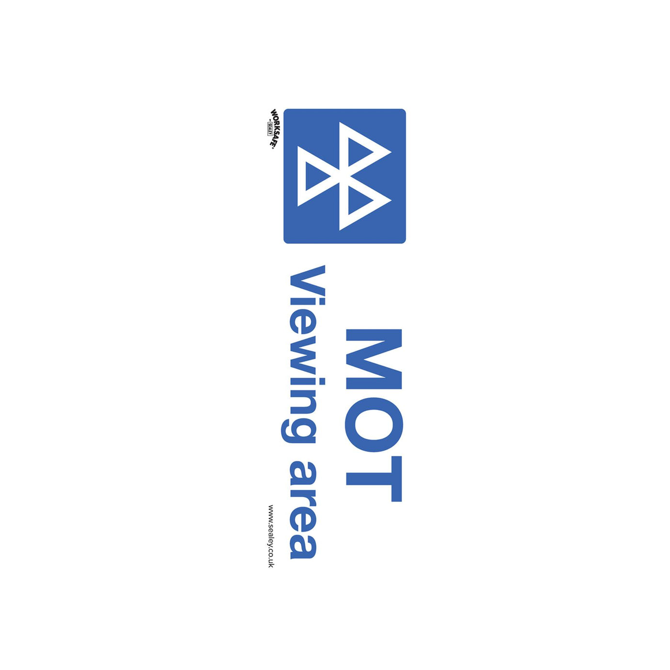 Sealey Safety Sign - MOT Viewing Area - Rigid Plastic - Pack of 10