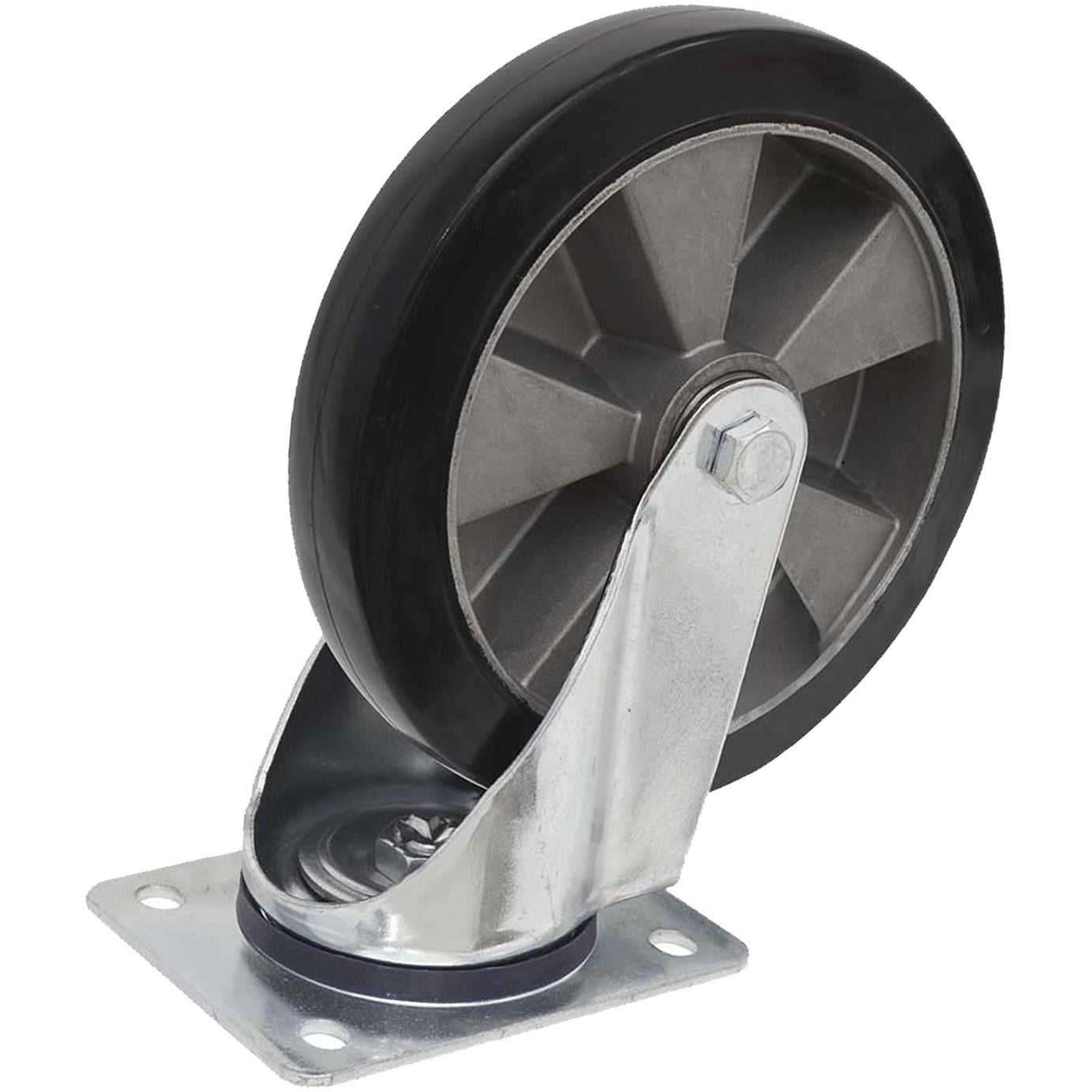 Sealey Heavy-Duty Rubber Castor Wheel Swivel 200mm