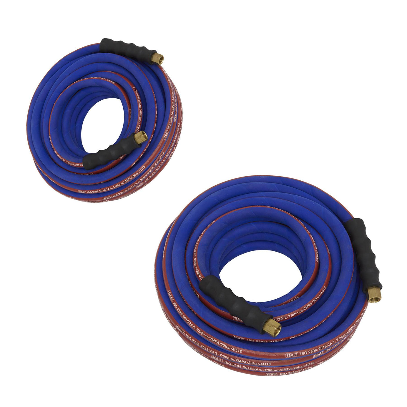Sealey Extra Heavy Duty Rubber Air Compressor Hose 15m x Ø8mm with 1/4"BSP