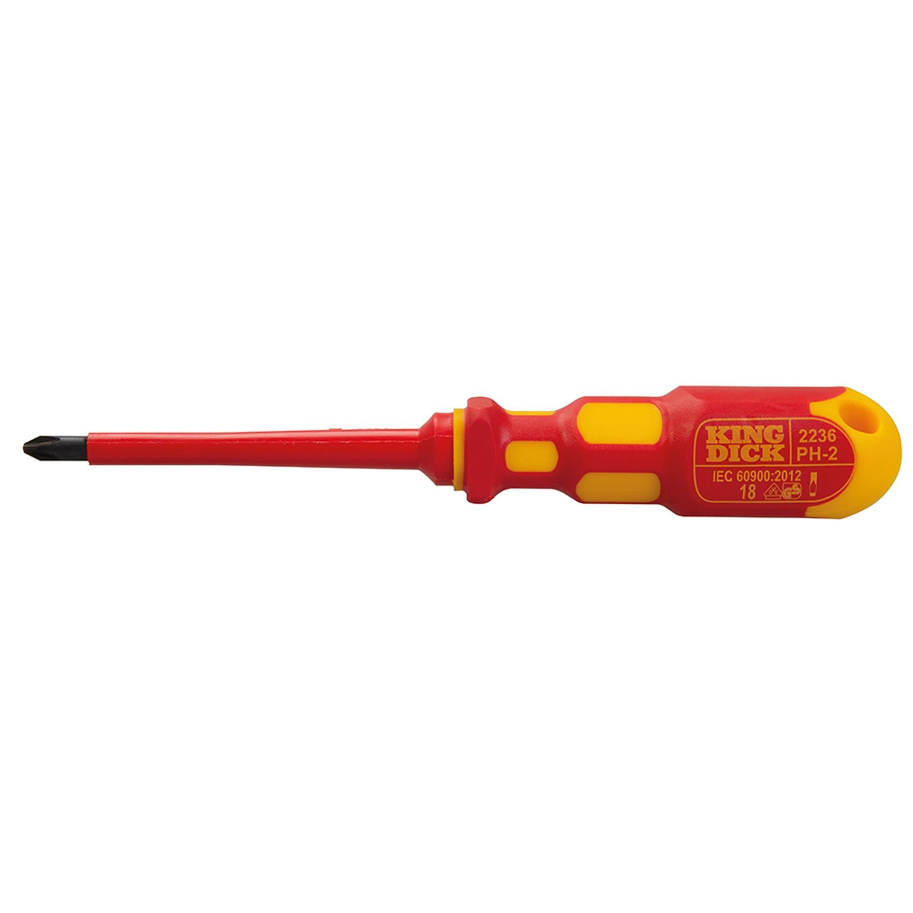 King Dick Vde Screwdriver Phillips 6 X 100mm British Made Insulated