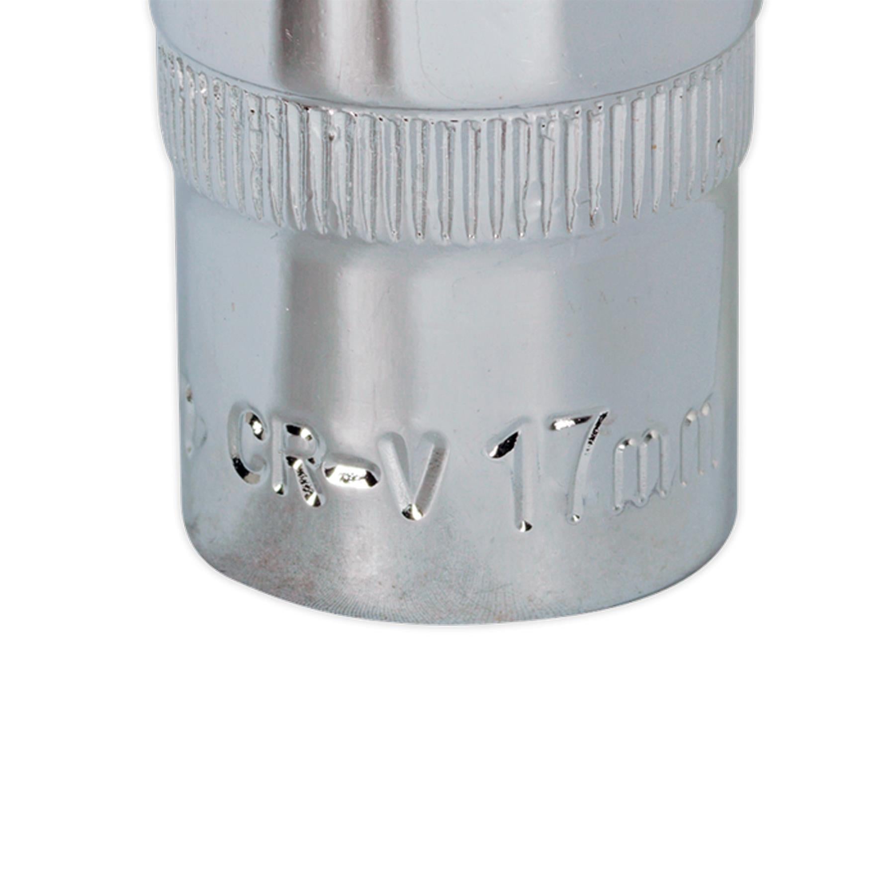 Sealey WallDrive Socket 17mm 1/2"Sq Drive Fully Polished