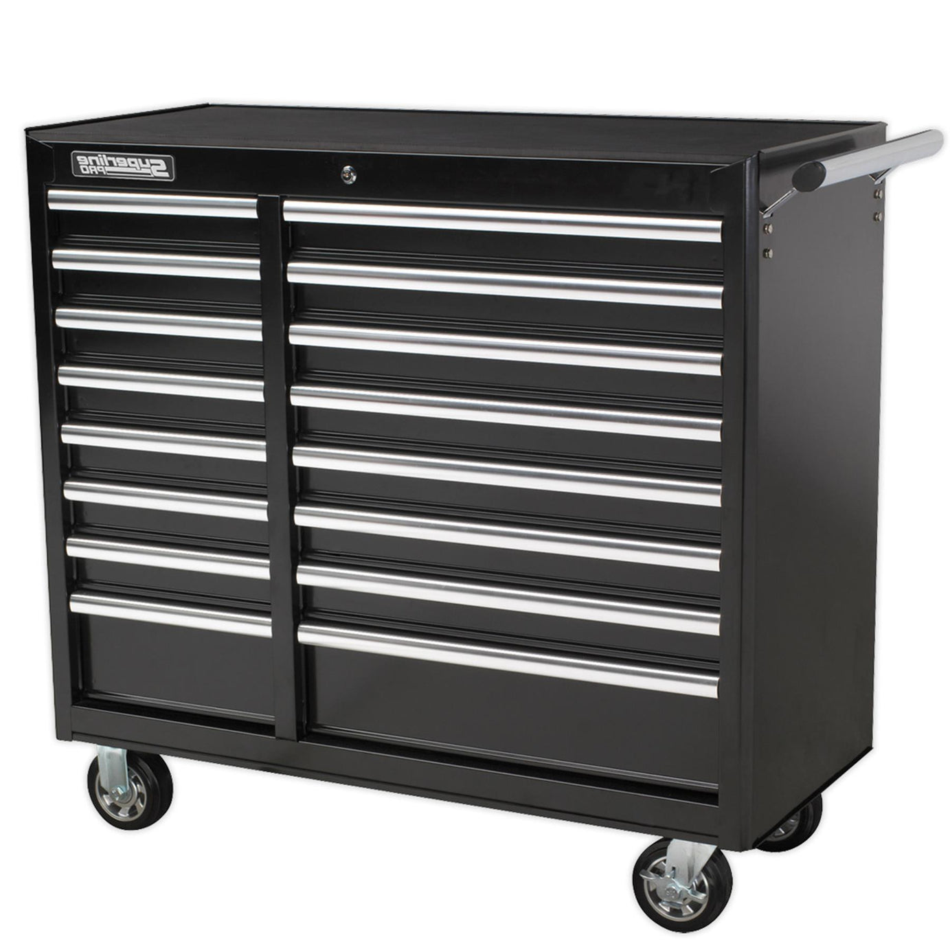 Sealey Rollcab 16 Drawer Ball Bearing Slides Heavy-Duty - Black