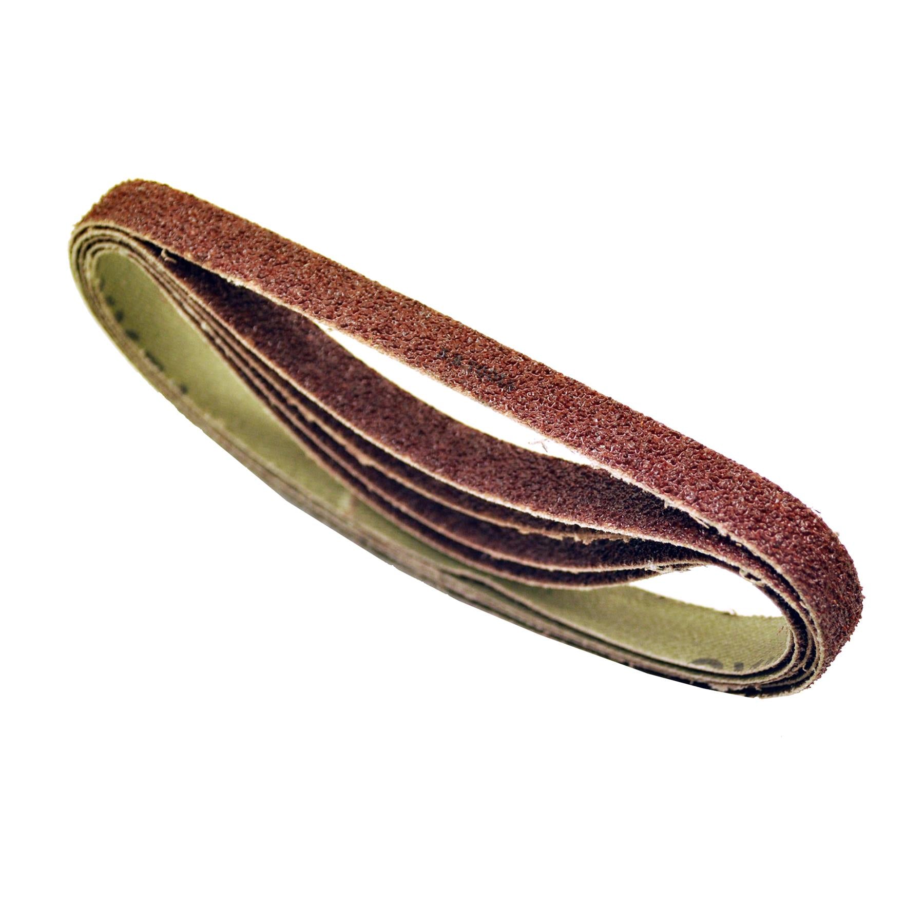 330mm x 10mm 80G Belt Power Finger File Sander Abrasive Sanding Belts 5pk