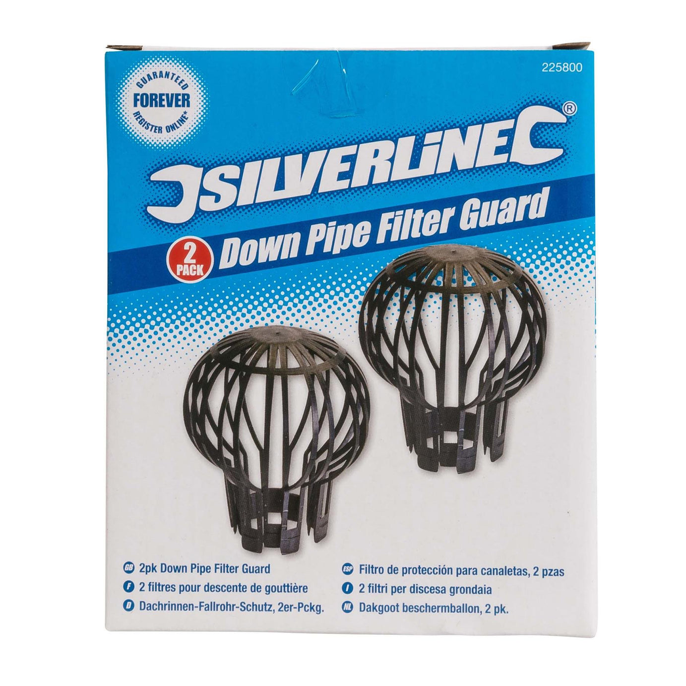 2Pk Downpipe Filter Guard Weatherproof Prevents Leaves Debris Block Easy Install