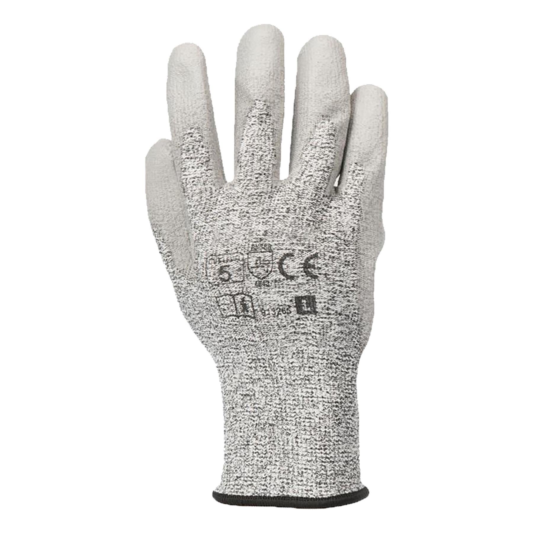 PU Palm Coated Work Gloves Garden Garage Cut Protection Very Strong Durable[Cut 5,1,DP01891]