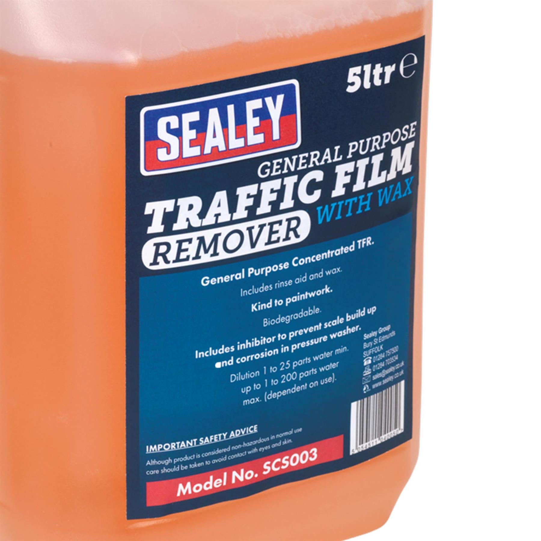 Sealey TFR Detergent with Wax Concentrated 5L