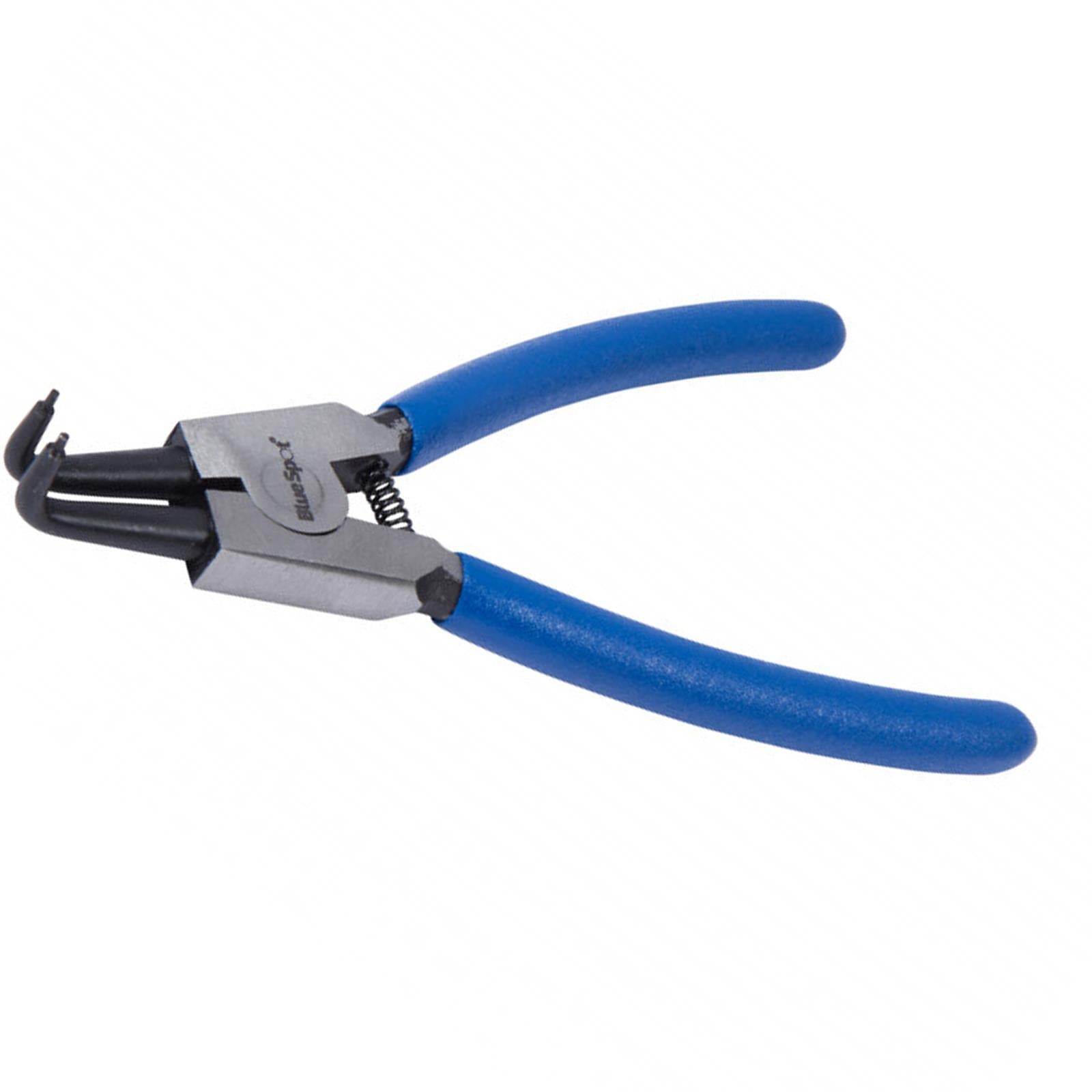 BlueSpot Circlip Plier External 90� Tip Bent Drop Forged 6" (150mm) Pliers Soft Grip Handle New