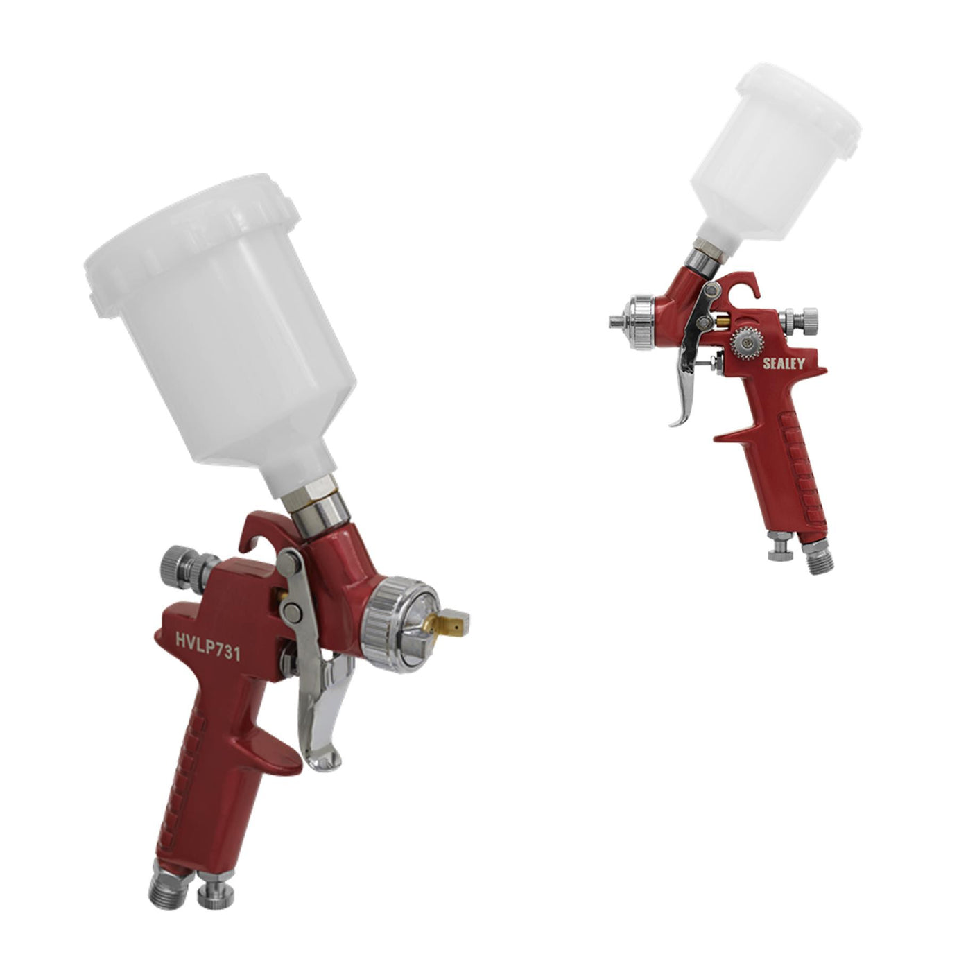 Sealey HVLP Gravity Feed Touch-Up Spray Gun 0.8mm Set-Up