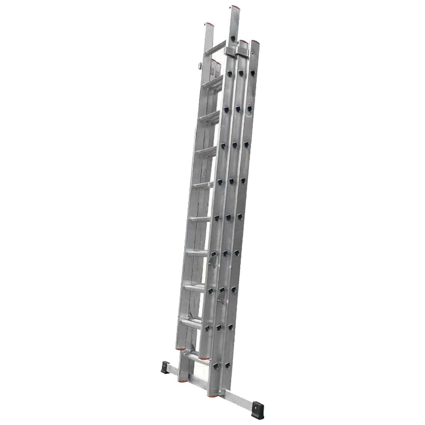 Dapetz 11 Rung Aluminium Extension Ladder 3m, Triple Section, Made In Uk