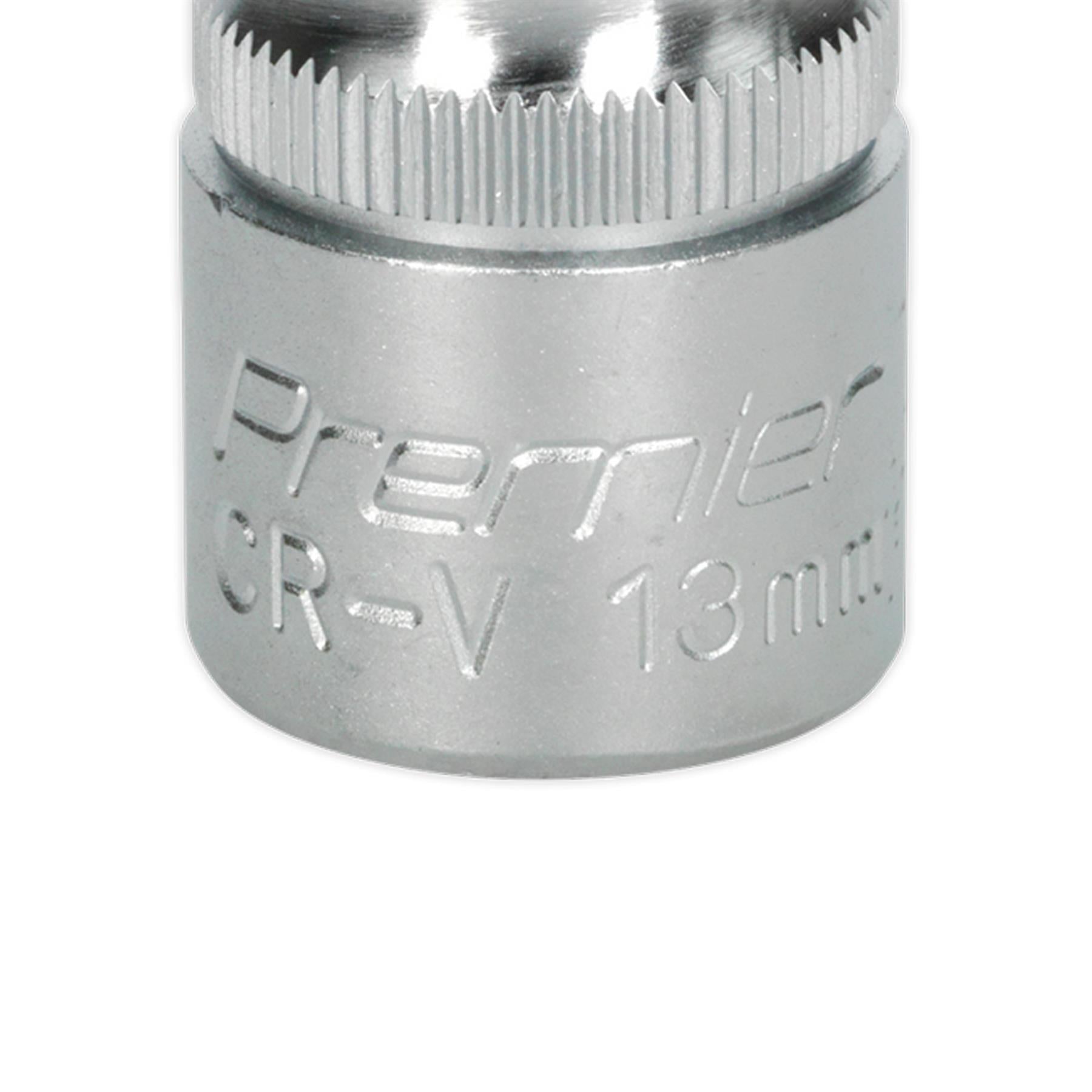 Sealey  WallDrive® Socket 13mm 1/2"Sq Drive Chrome Vanadium Steel