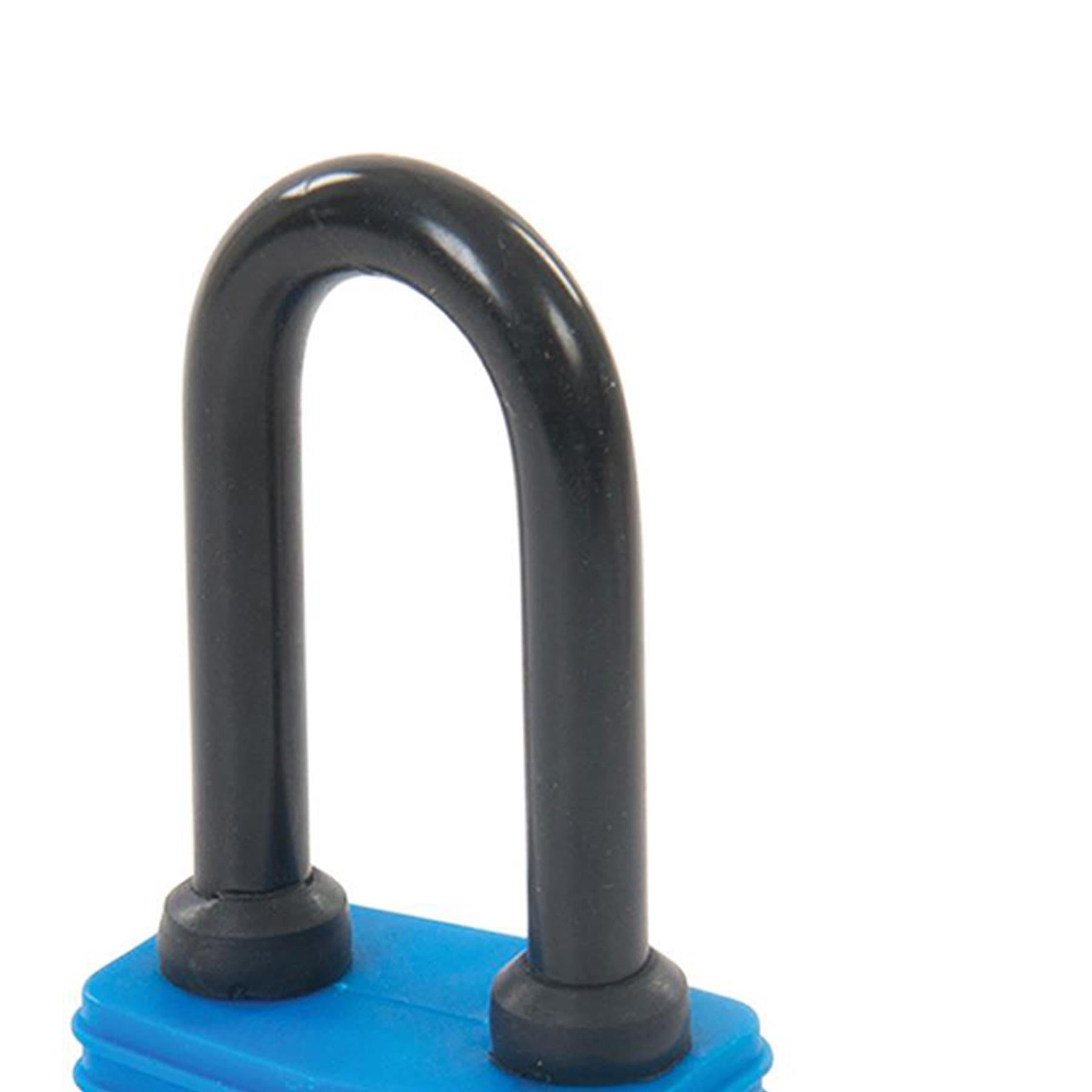 48mm Weather-Resistant Padlock Long Shackle Steel Body With Rubber Coating
