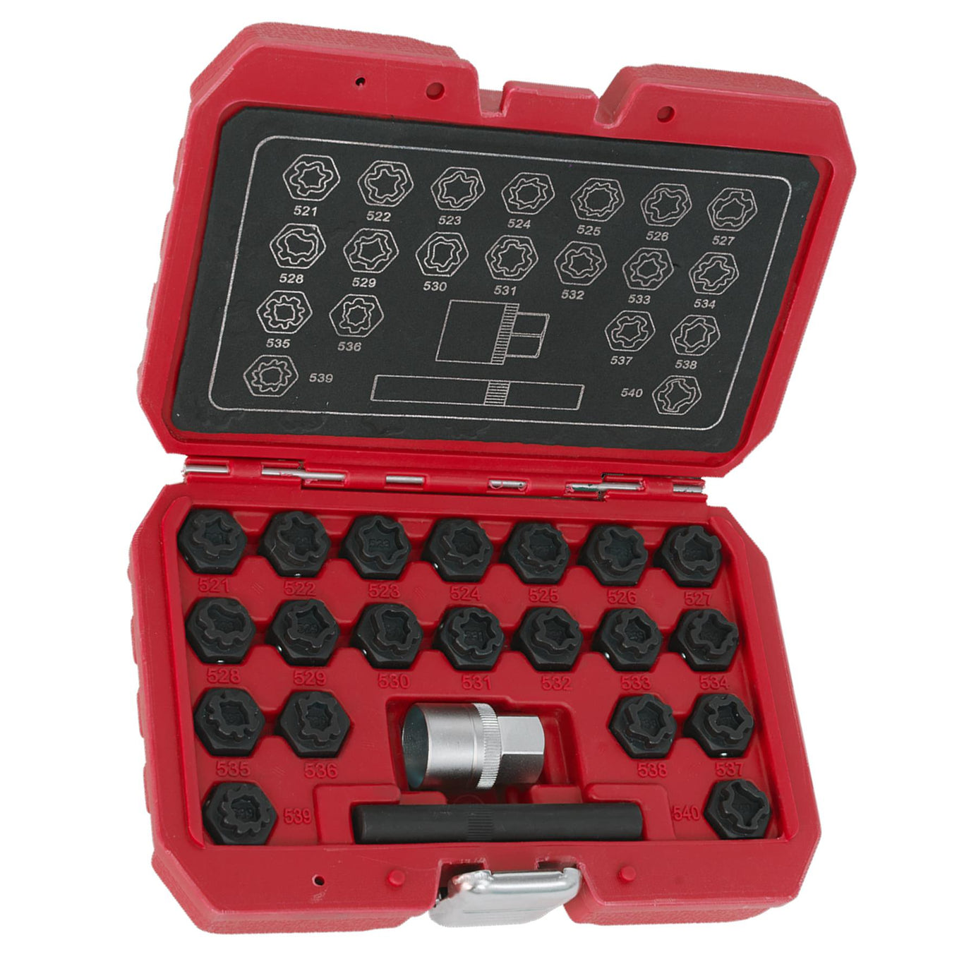 Sealey Locking Wheel Nut Key Set 22pc - VAG