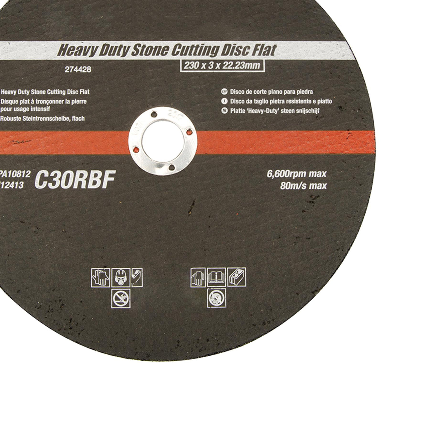 230 x 3 x 22.23mm Sanding Sheet Discs-Hole Punch Aluminium Oxide Hook Loop