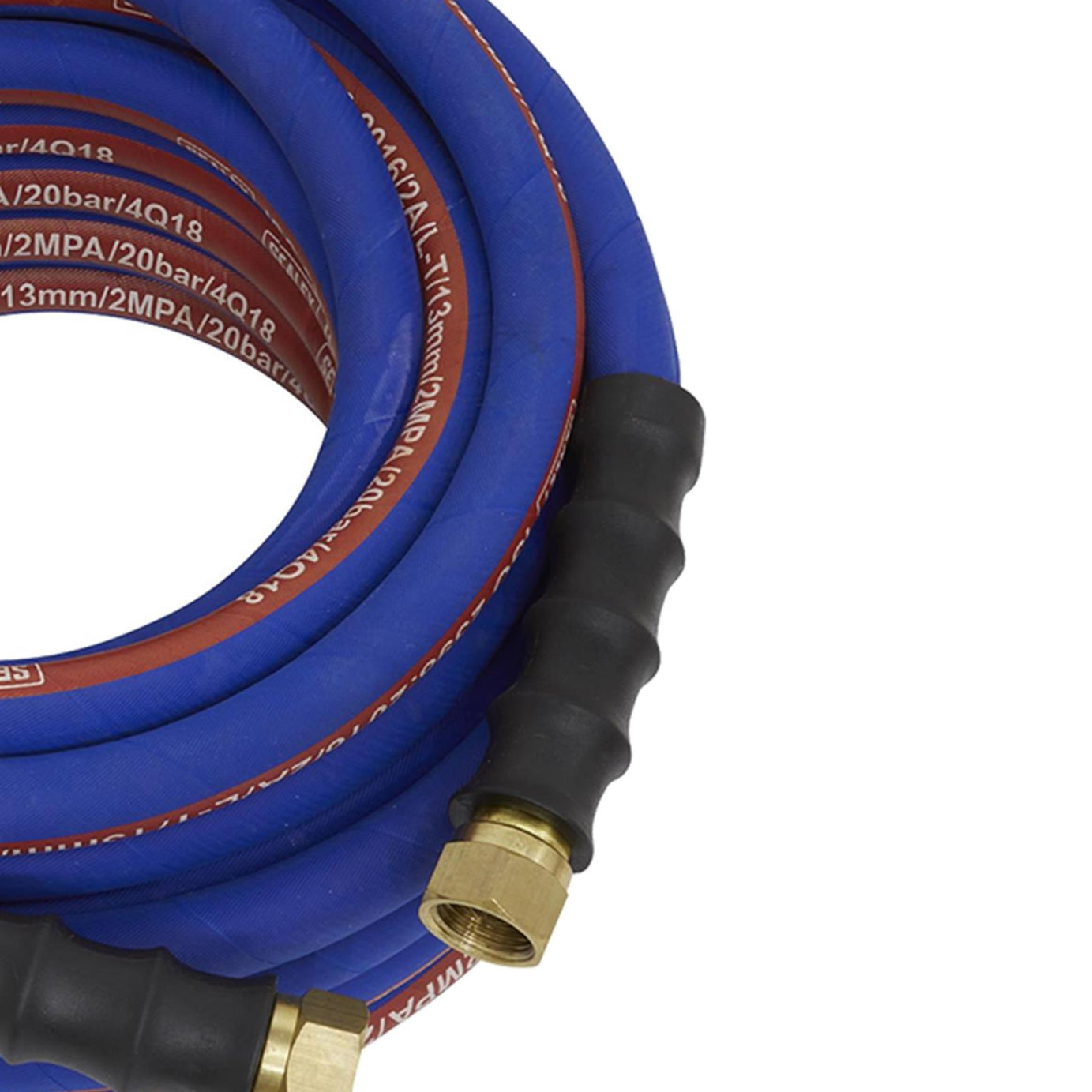 Sealey Extra Heavy Duty Rubber Air Compressor Hose 15m x Ø13mm with 1/2"BSP