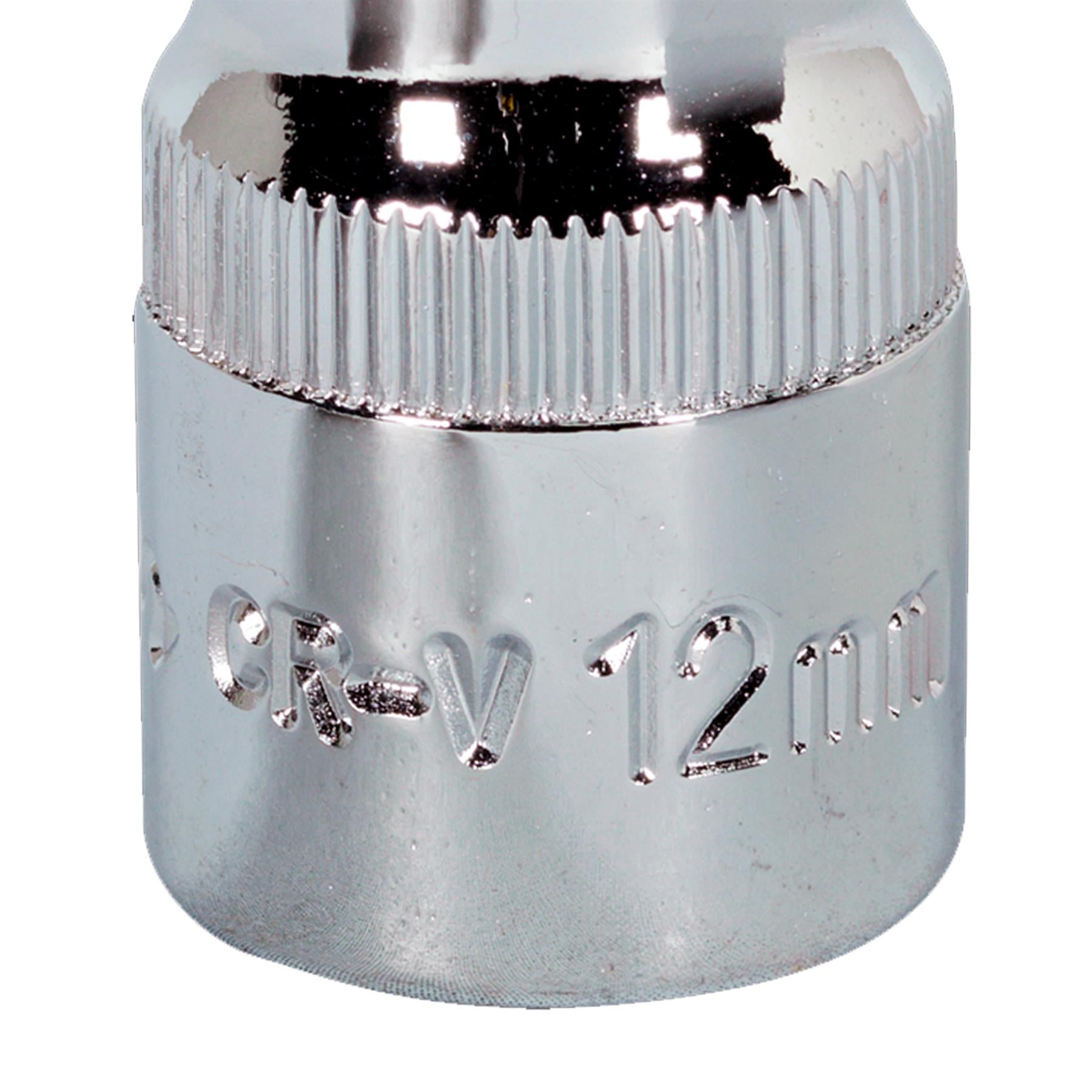 Sealey WallDrive Socket 12mm 1/2"Sq Drive Fully Polished