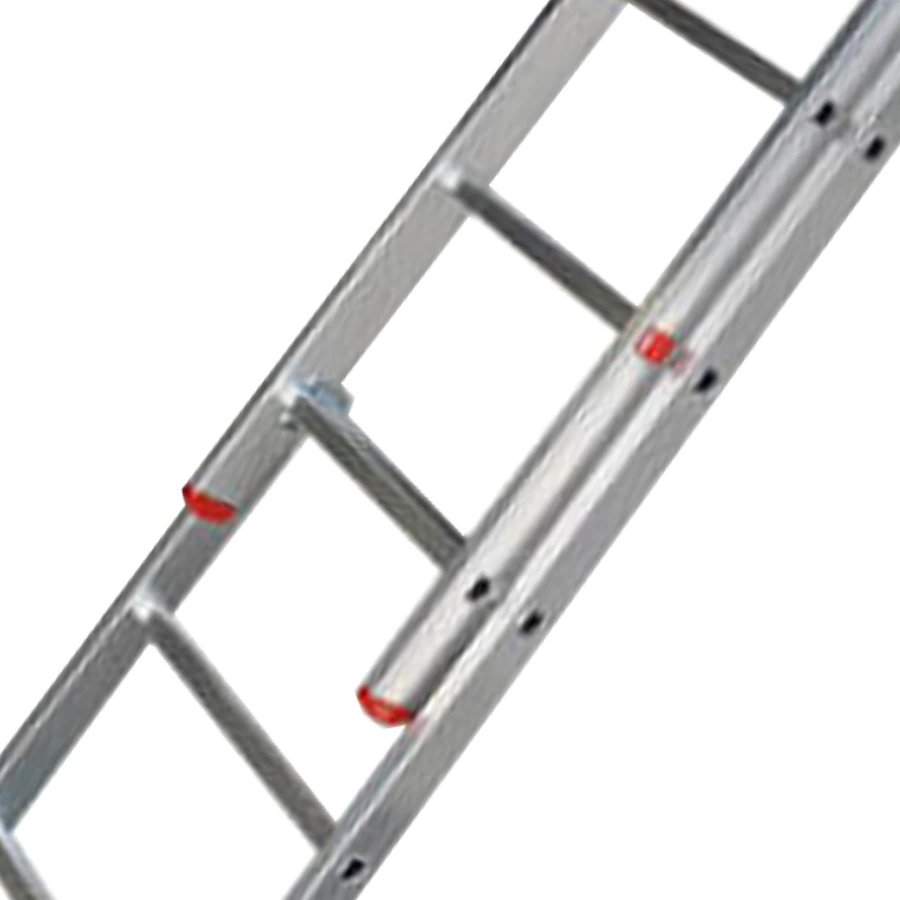 Dapetz 9 Rung Aluminium Extension Ladder 2.5m For Home, Double Section, 150 Kg