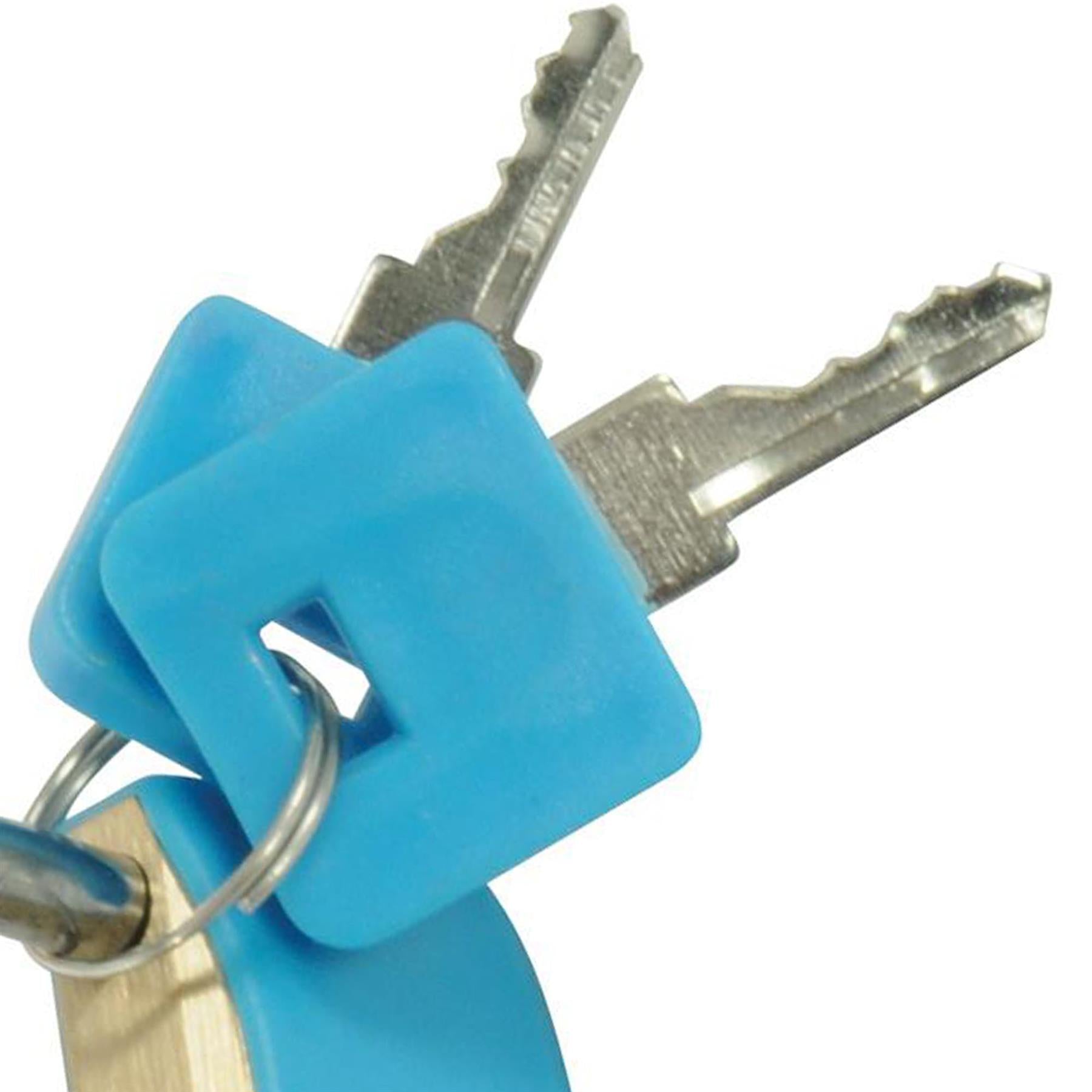 4Pce Hi-Vis Brass Padlocks Set - 20mm 2 Brass Keys Chrome-Plated