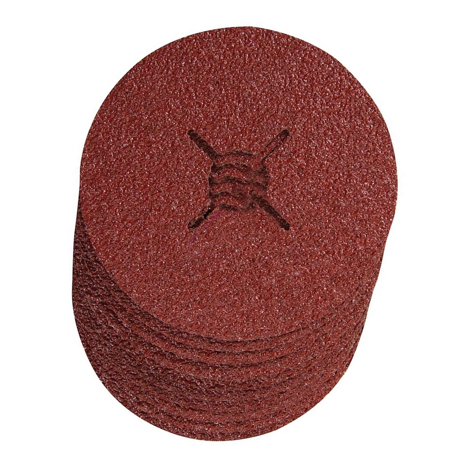 Fibre Sanding Sanding Discs 115 X 22.23mm Grit 36 10Pk Aluminium Oxide Resin
