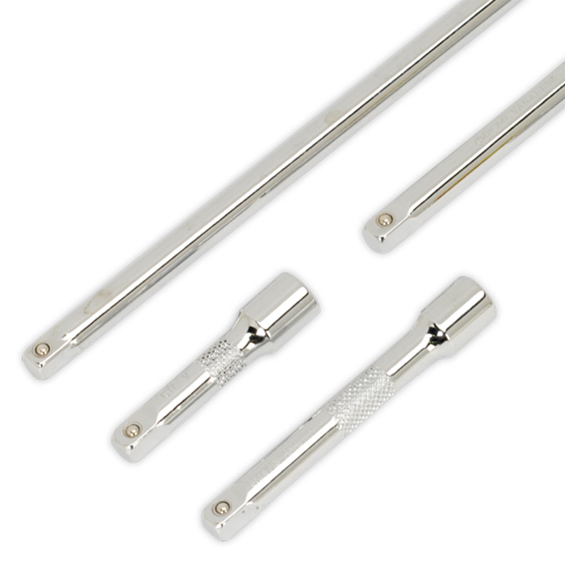 Sealey 5pc Drive Extension Bar Set 1/4"Sq Chrome Vanadium steel