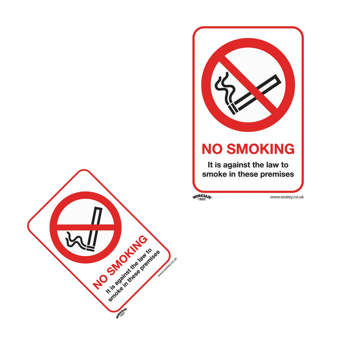 Prohibition Safety Sign - No Smoking (On Premises) - Self-Adhesive Vinyl