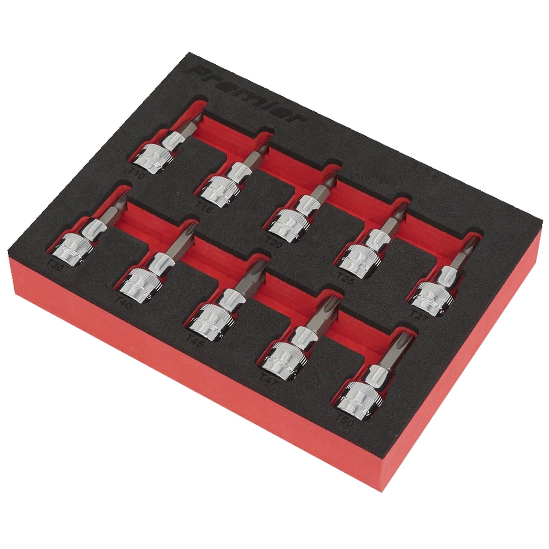 Sealey TRX-Star* Socket Bit Set 10pc 3/8"Sq Drive