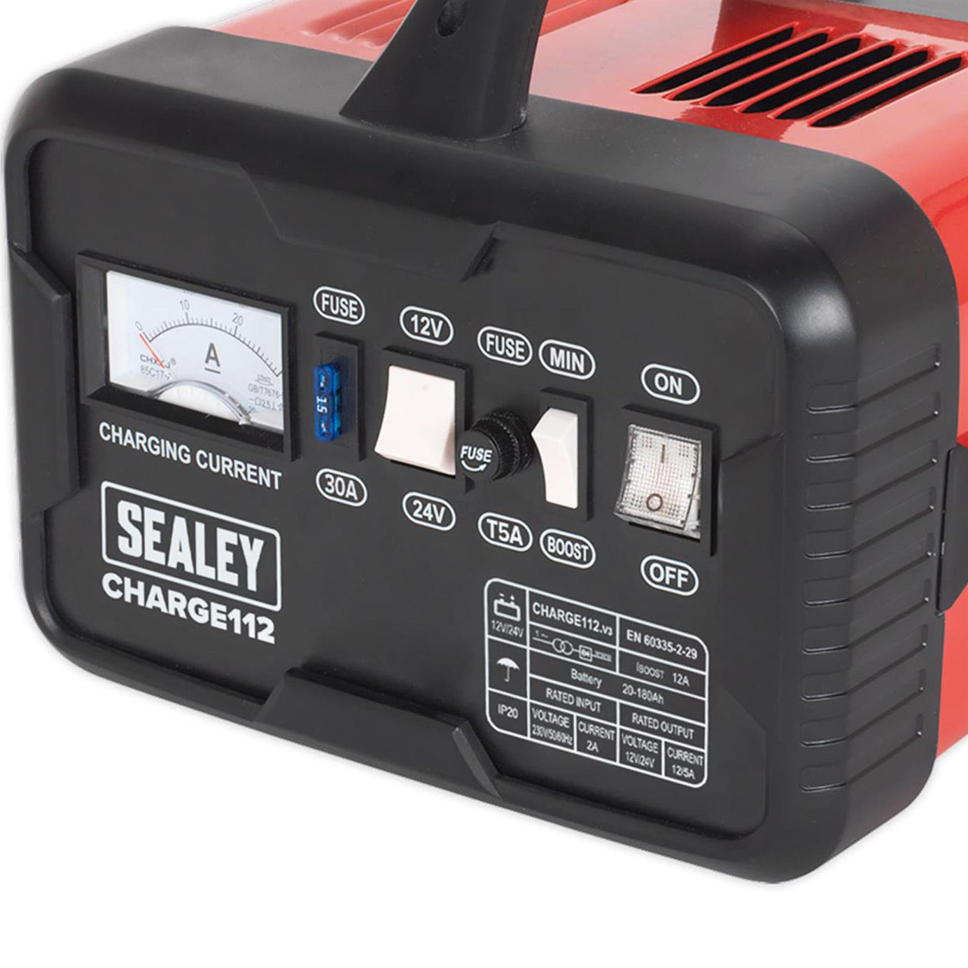 Sealey CHARGE112 Battery Charger 16Amp 12/24V 230V
