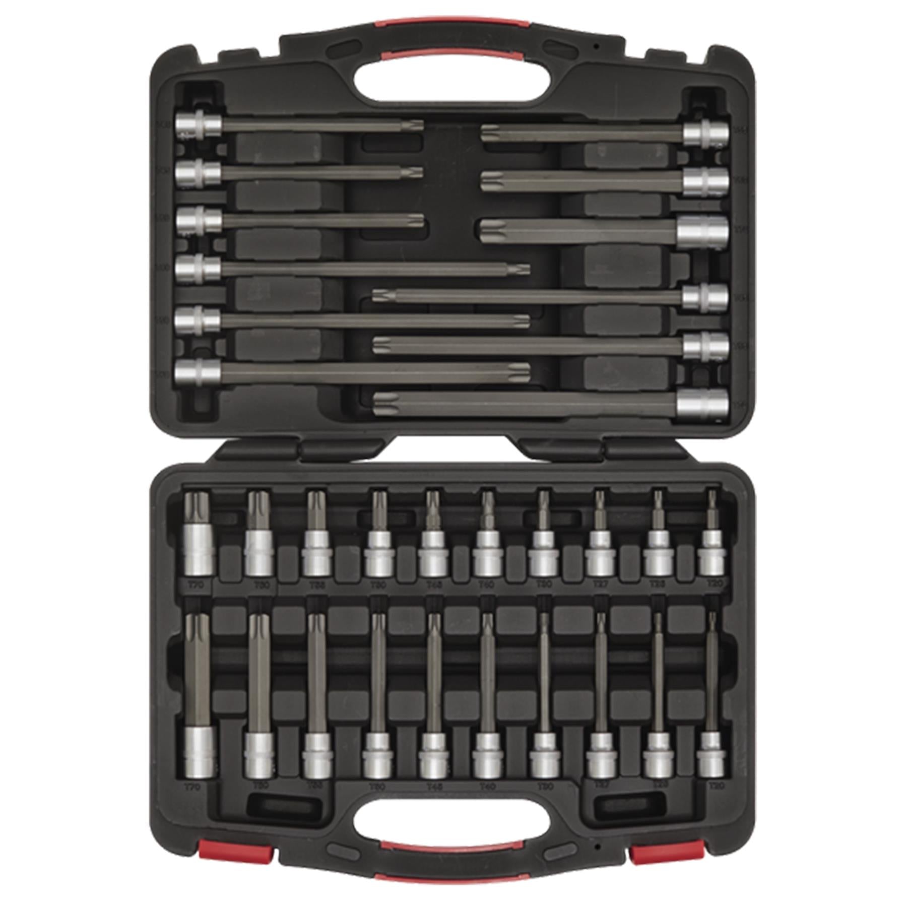 Sealey TRX-Star* Socket Bit Set 32pc 3/8"Sq Drive - Platinum Series