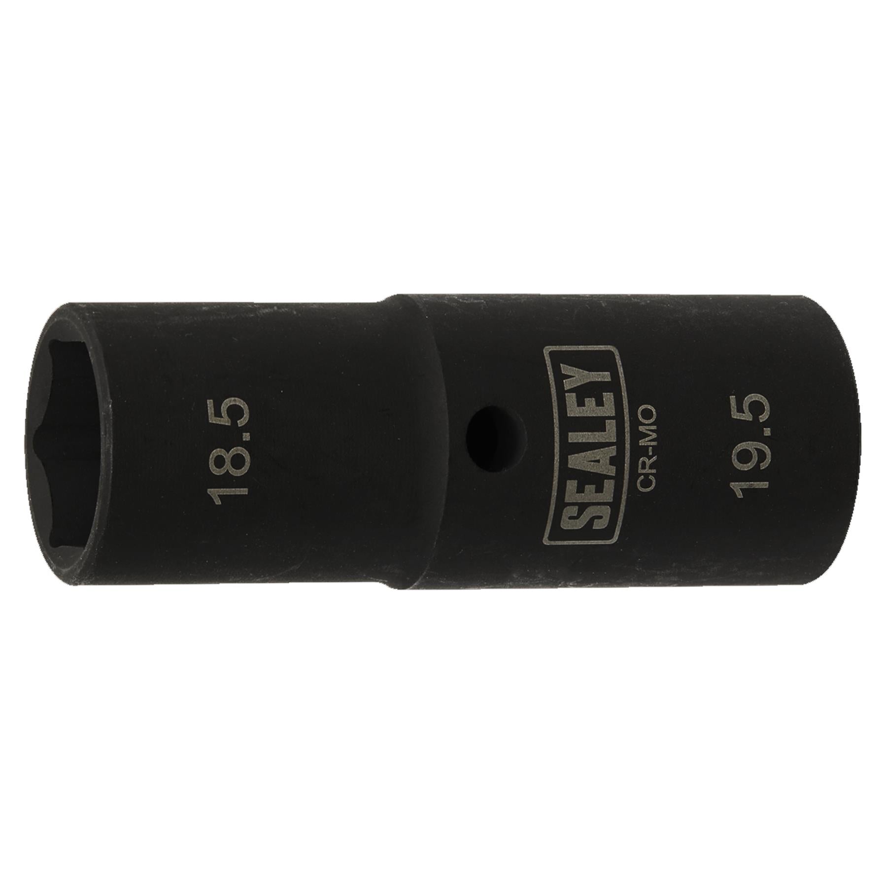 Sealey Deep Impact Socket 1/2"Sq Drive Double Ended 18.5/19.5mm