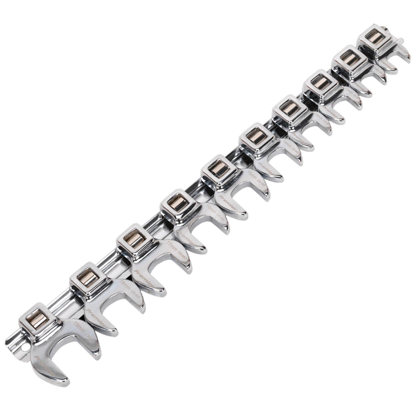 Sealey Crow's Foot Open-End Spanner Set 10pc 3/8"Sq Drive Metric