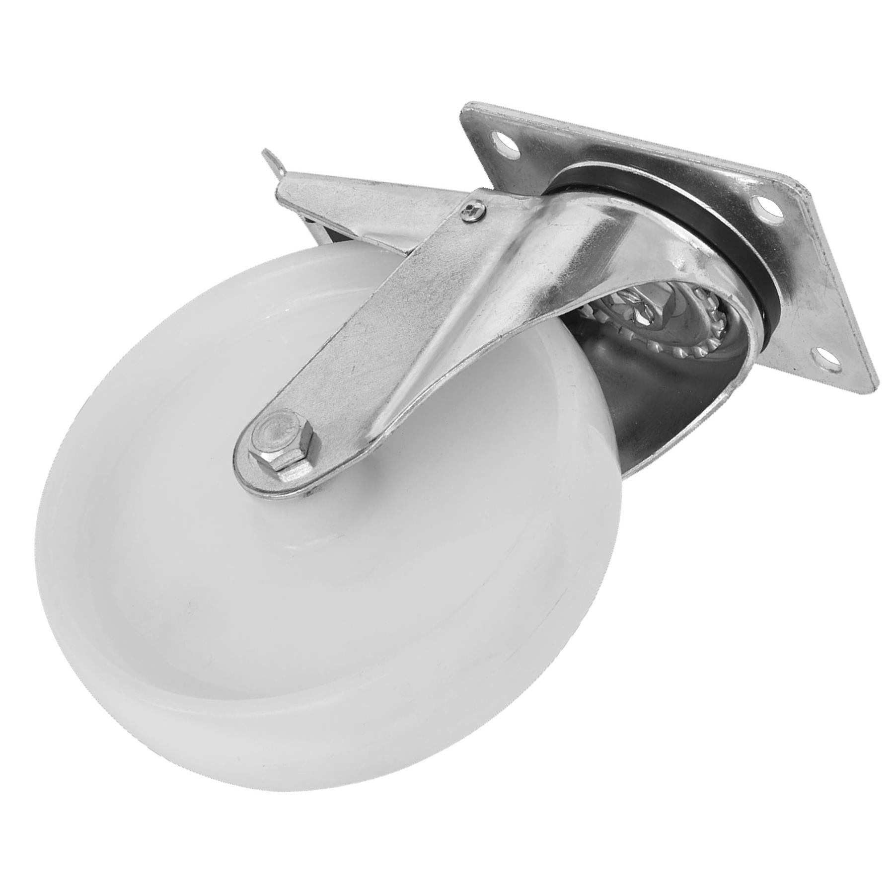 Sealey Heavy-Duty Nylon Castor Wheel Swivel Total Lock 80mm