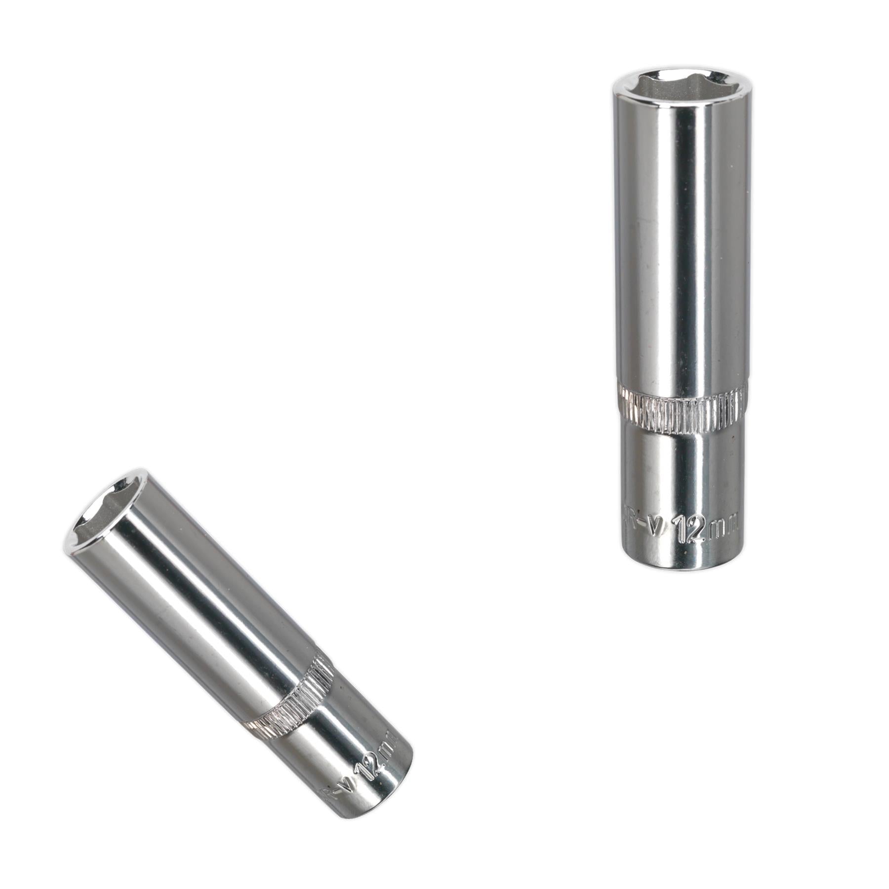 Sealey WallDrive Socket 12mm Deep 3/8"Sq Drive Fully Polished