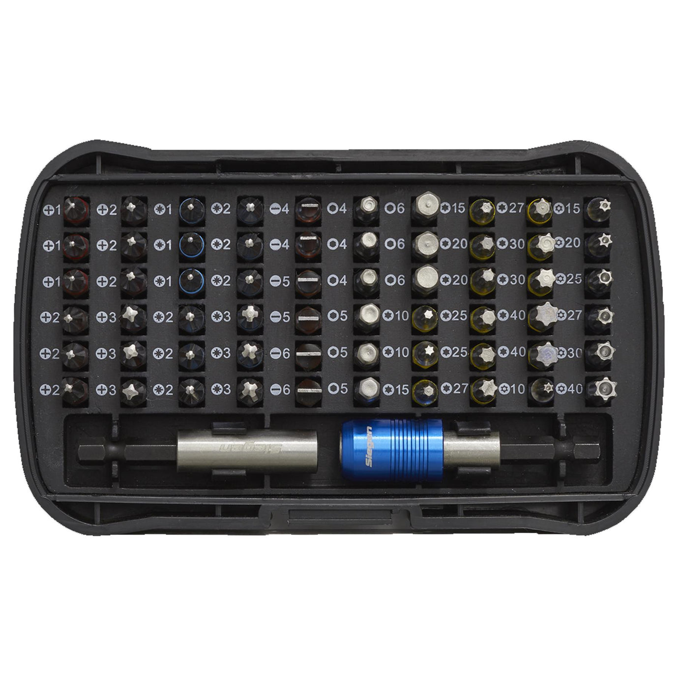 Sealey Power Tool Bit Set 62pc Colour-Coded S2