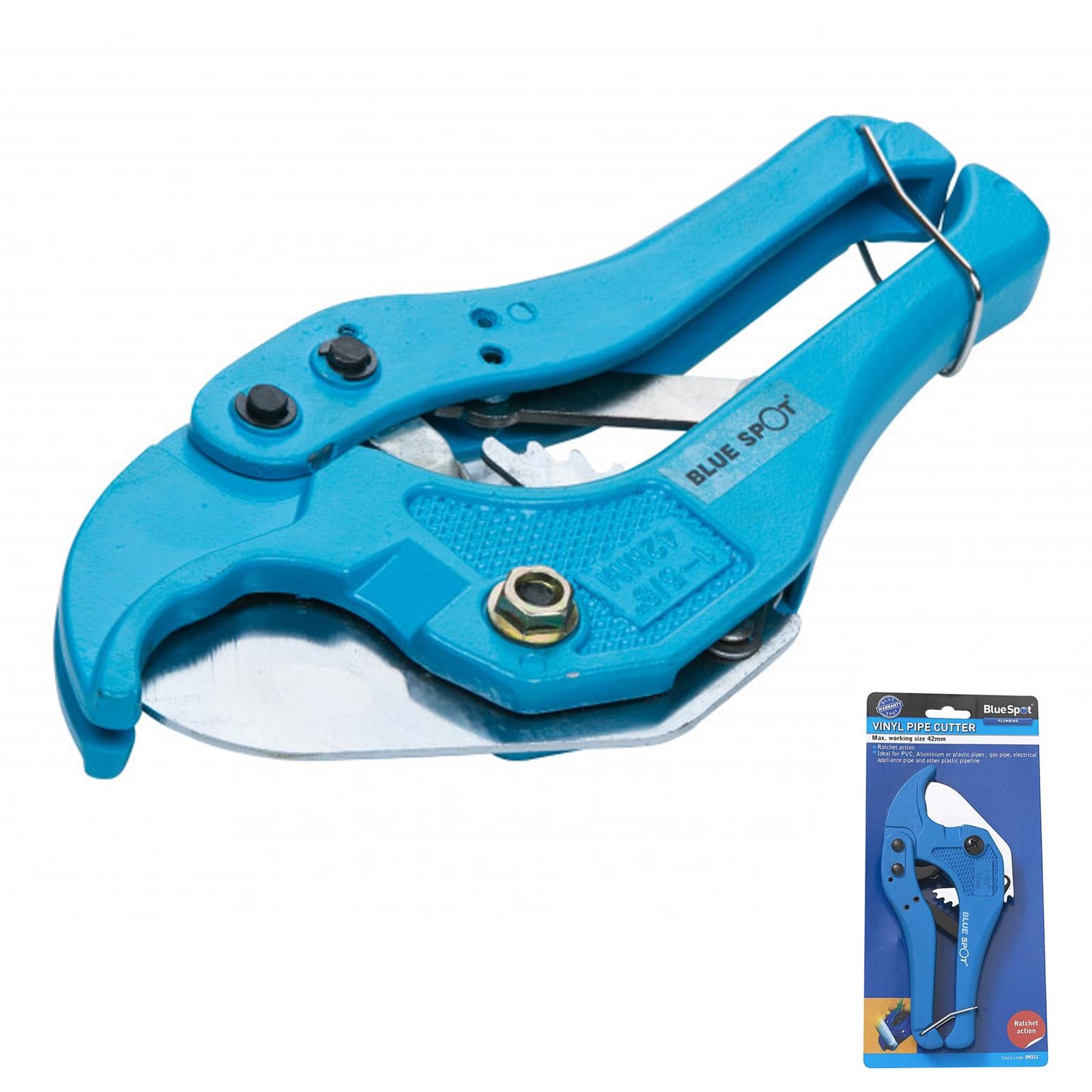 Bluespot 42mm Ratchet Pvc Plastic Tube Pipe Conduit Cutter Plumbing Plumber Tool