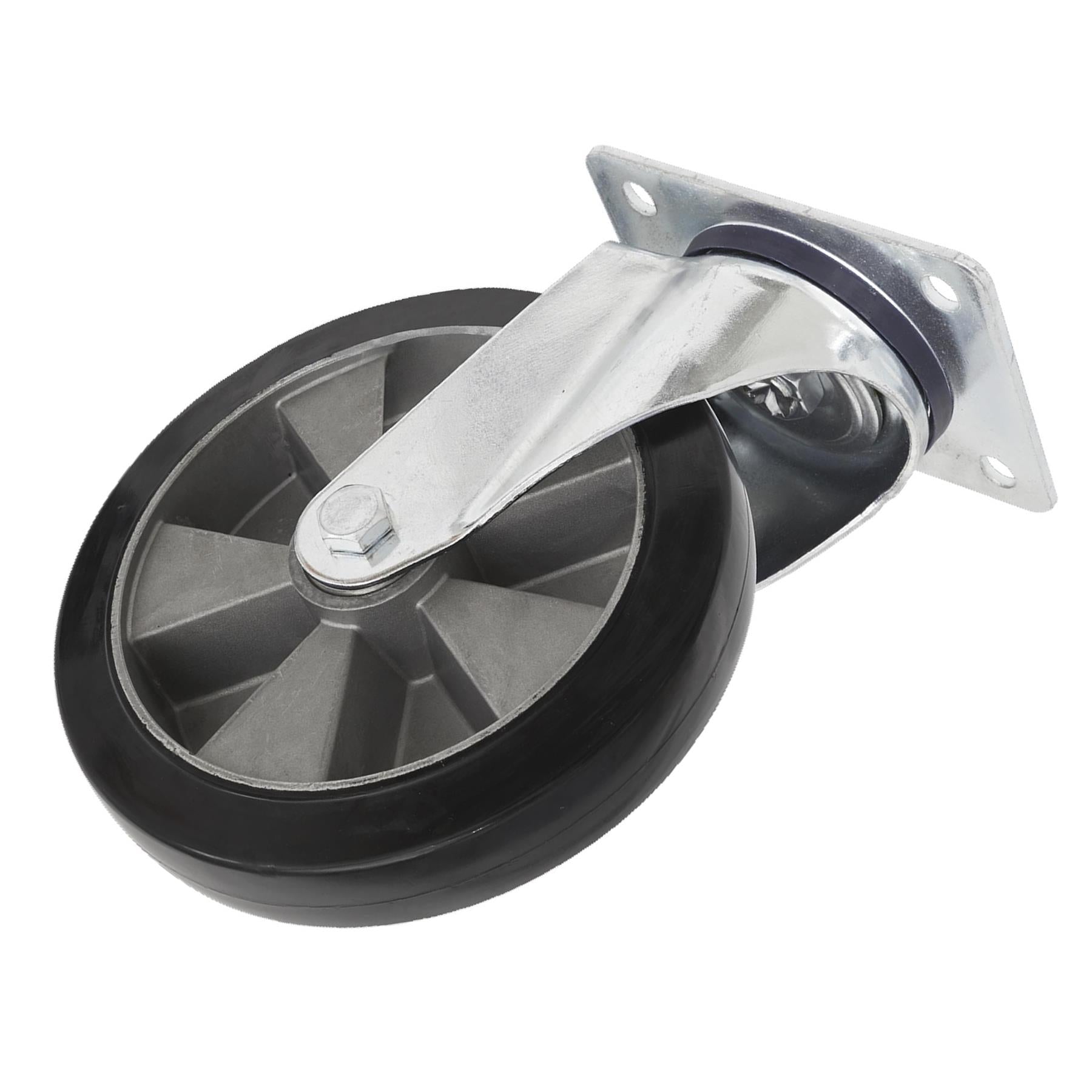 Sealey Heavy-Duty Rubber Swivel Castor Wheel 125mm