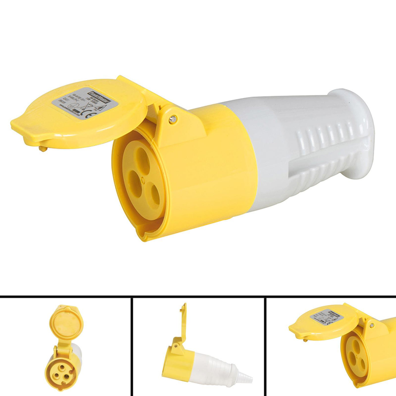 16A Industrial Female Electrical Plug Socket 110V 16 Amp Impact-Resistant