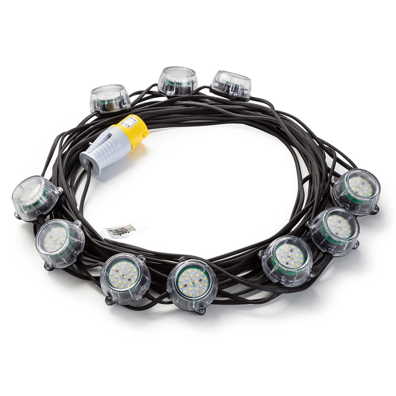 Defender 22m Heavy Duty LED Encapsulated Festoon String Lights 50W 110V 50W