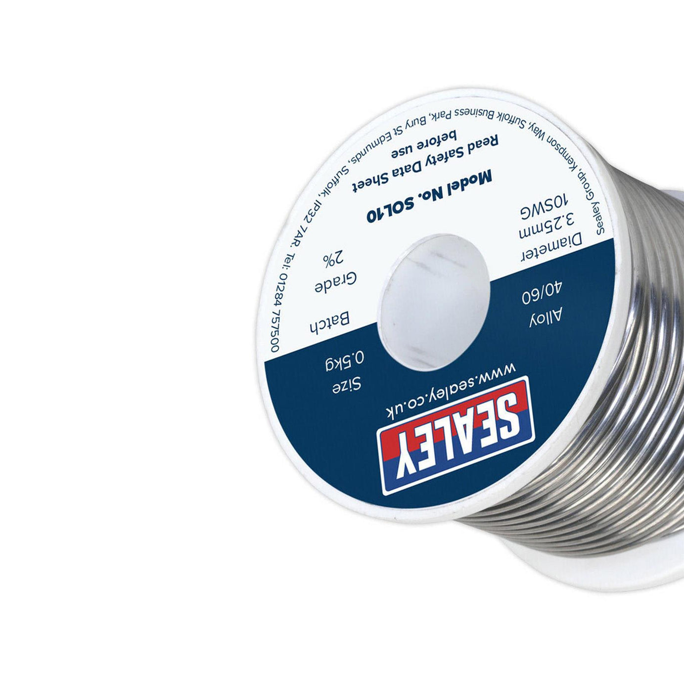 Sealey Solder Wire Quick Flow 3.25mm/10SWG 40/60 0.5kg Reel