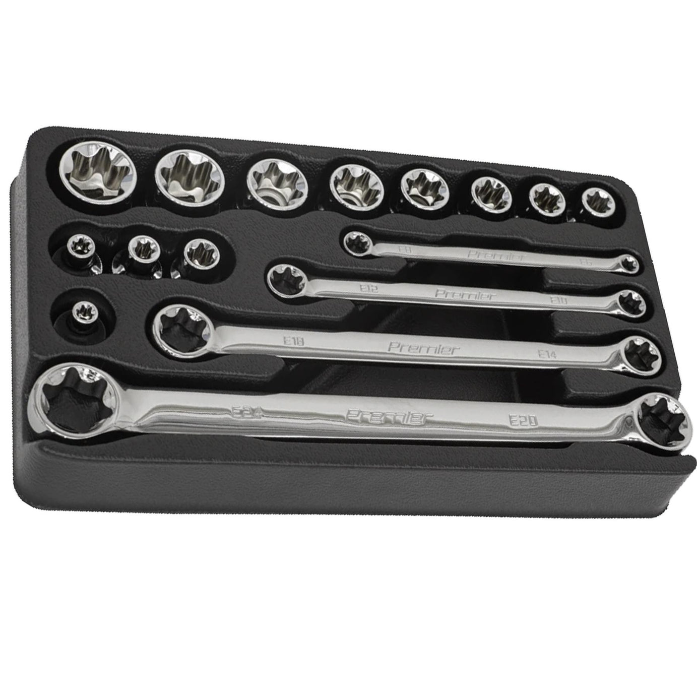 Sealey TRX-Star* 3/8"Sq Drive Socket & Spanner Set 16pc