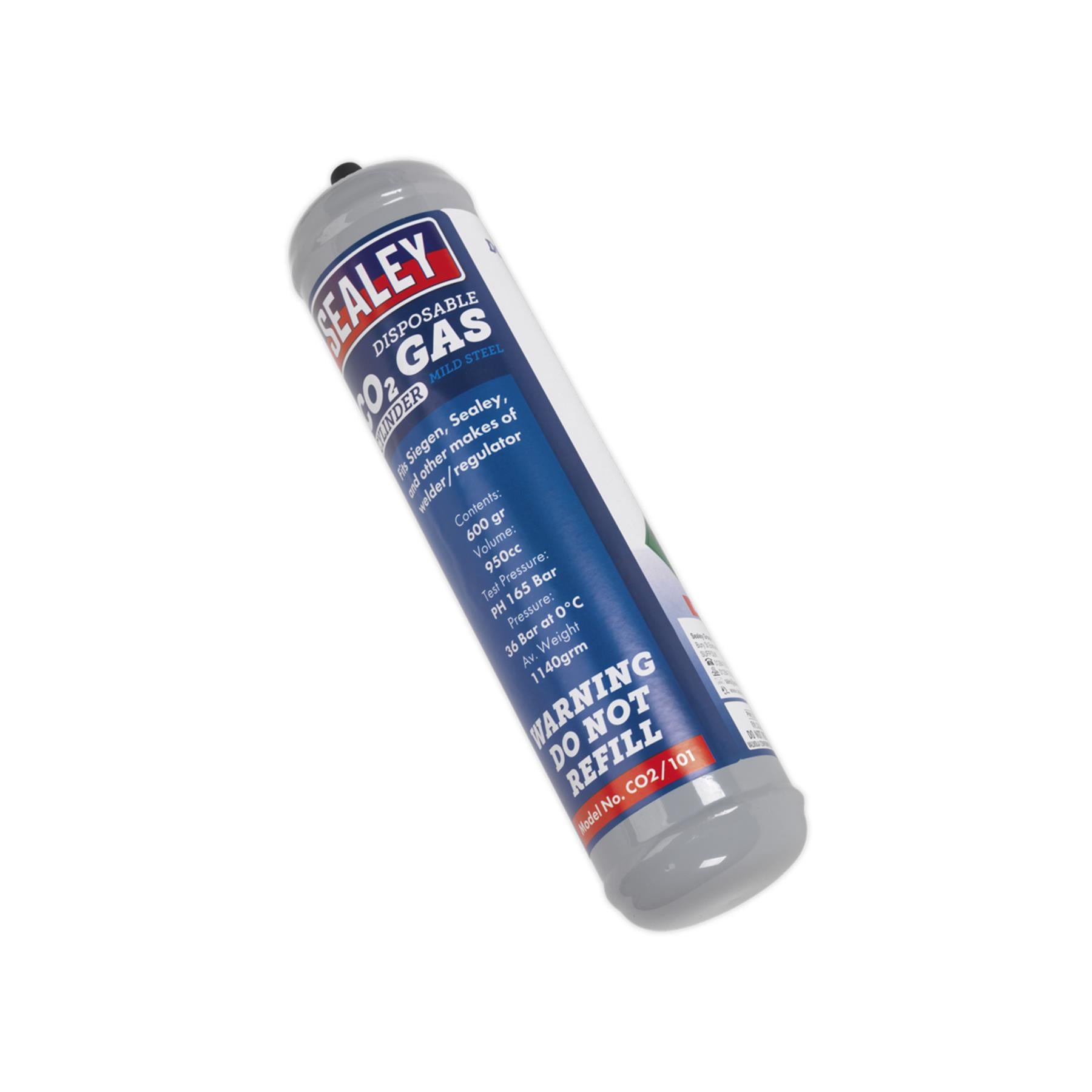 Sealey Gas Cylinder Disposable Carbon Dioxide 600g