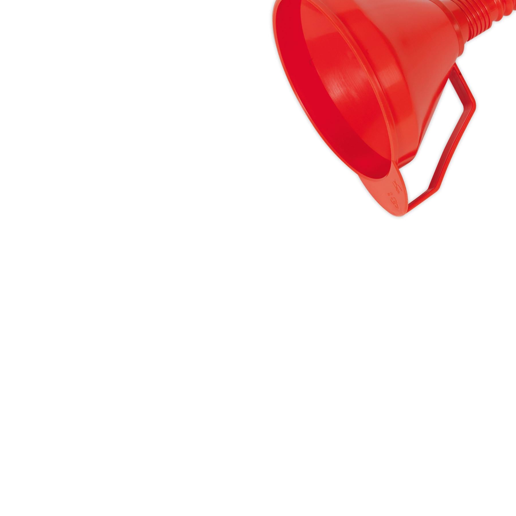 Sealey Funnel with Flexible Spout & Filter Medium 160mm
