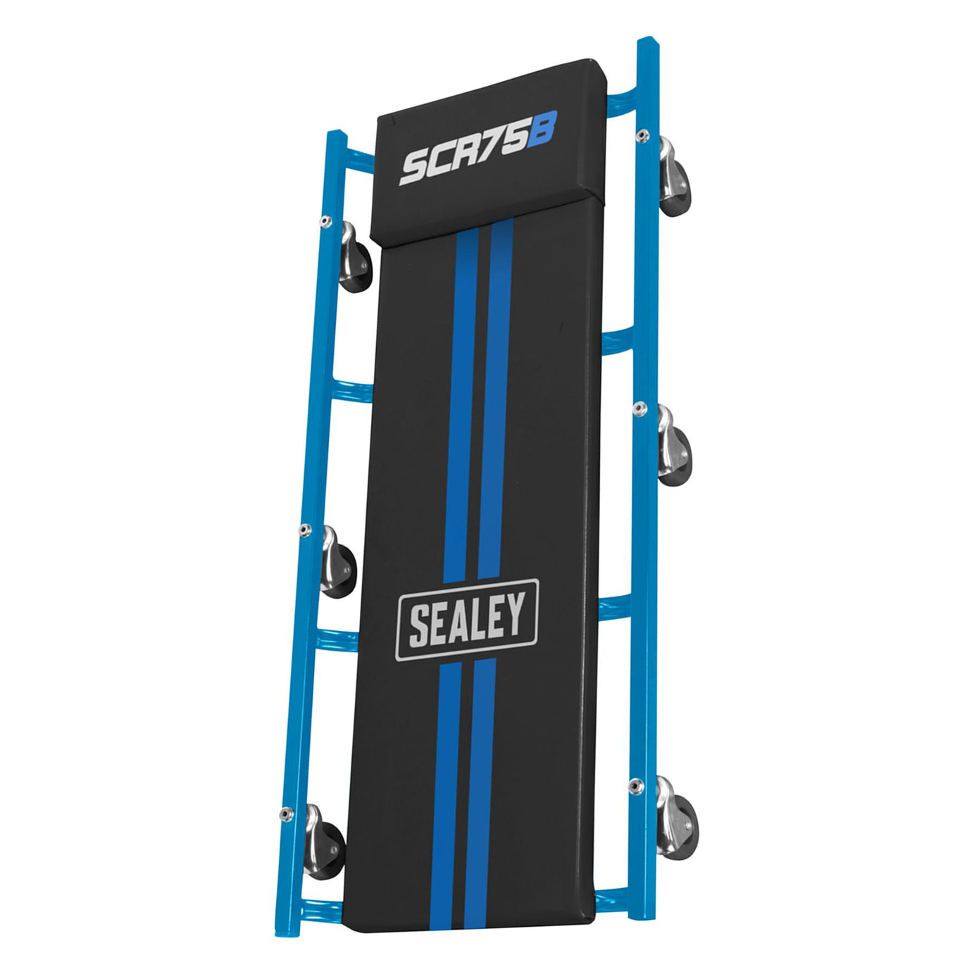 Sealey 36" American-Style Creeper w/ Steel Frame & 6 Wheels - Blue