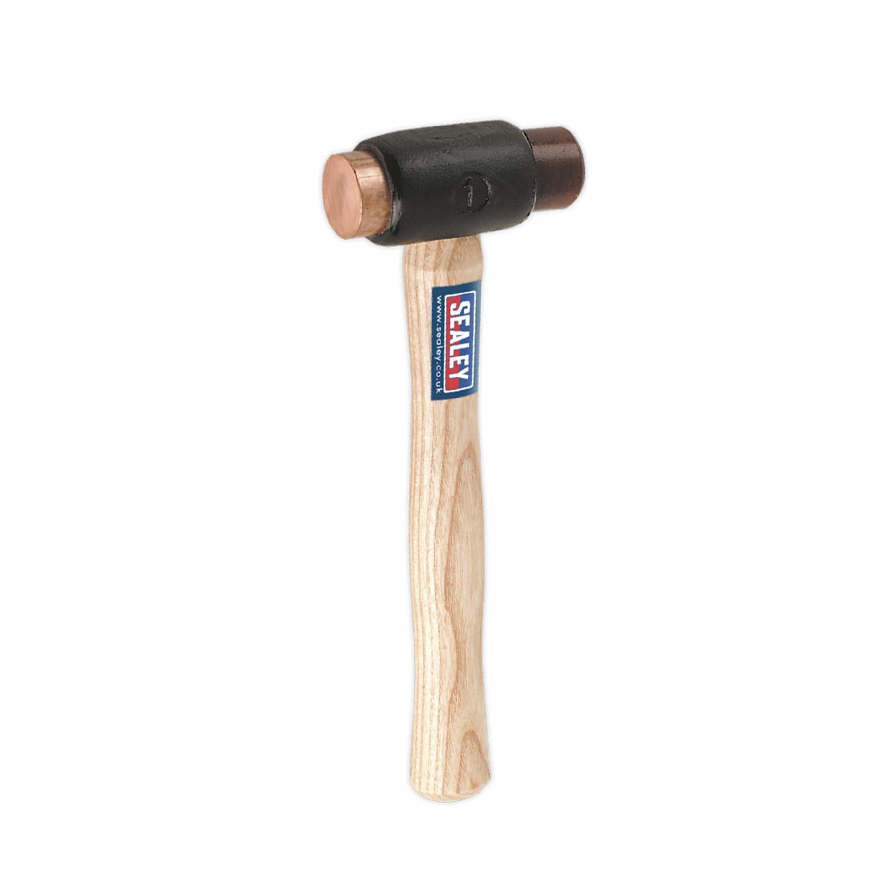 Sealey Copper/Rawhide Faced Hammer 1.5lb Hickory Shaft