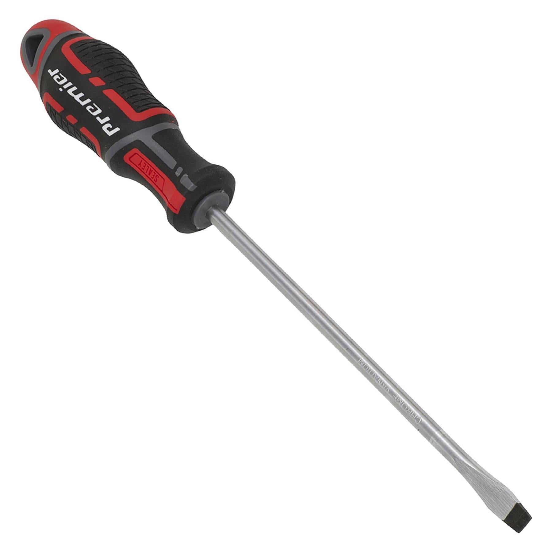 Sealey Screwdriver Slotted 6 x 150mm Flat Soft Grip Handle Magnetic GripMAX