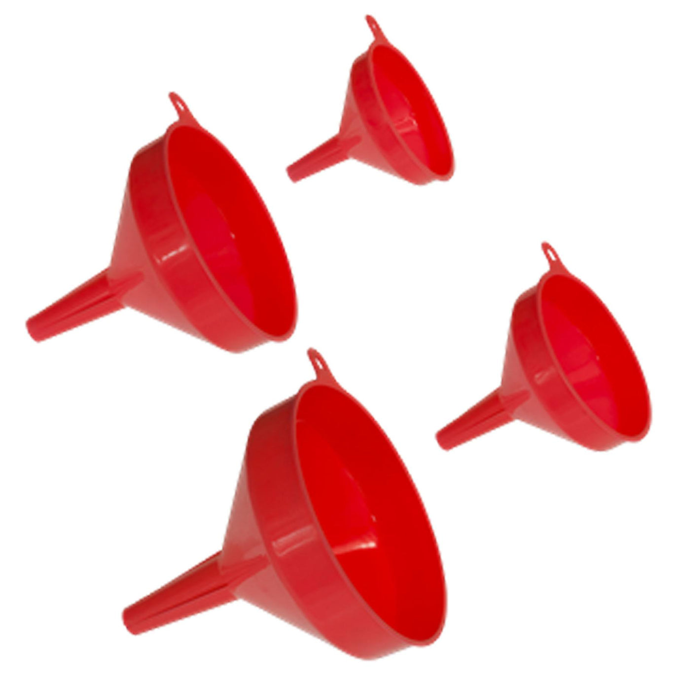 Sealey Funnel Set 4pc Economy Fixed Spout