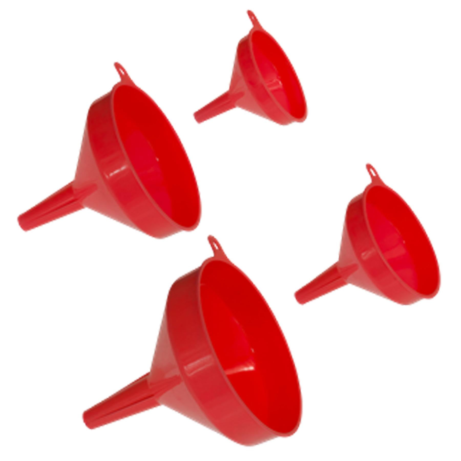 Sealey Funnel Set 4pc Economy Fixed Spout