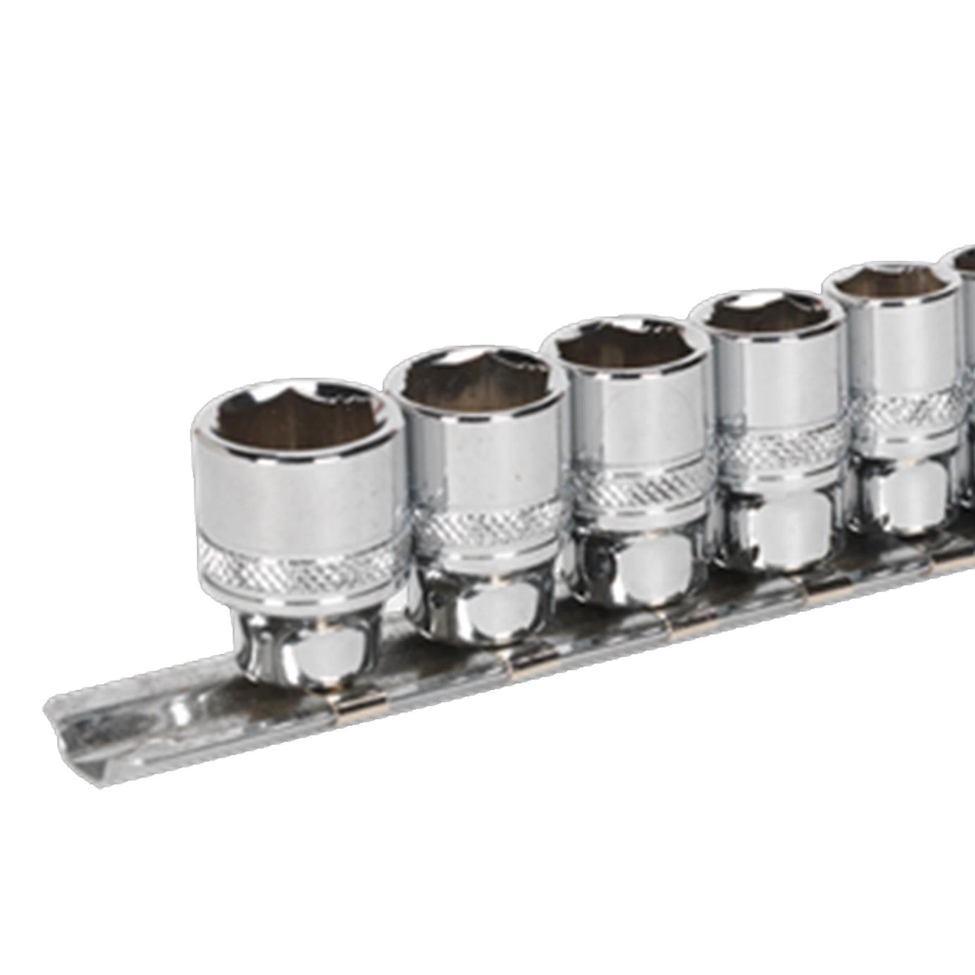 Sealey Lock-On Socket Set 1/4" Sq Dr 13pc 4 -14mm 6pt Metric Long Reach
