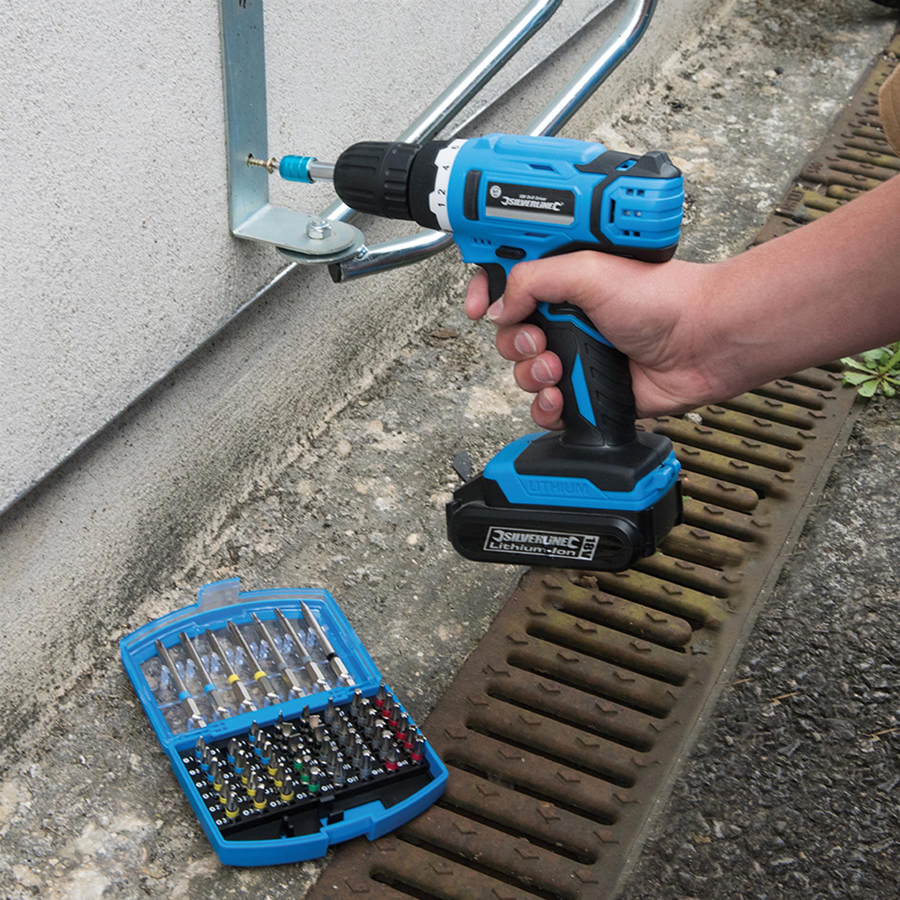 Tools 56 Piece Screwdriver Bit Set For Cordless Drills Chrome Vanadium Steel